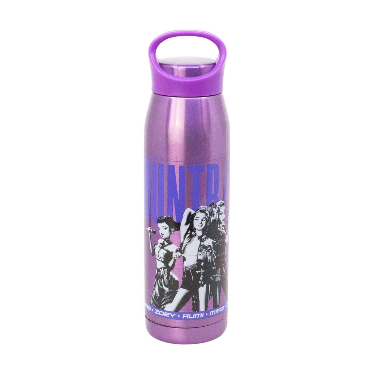 KPop Demon Hunters Thermoflasche Glam 665 ml Edelstahl Trinkflasche mit Schraubdeckel und Tragegriff