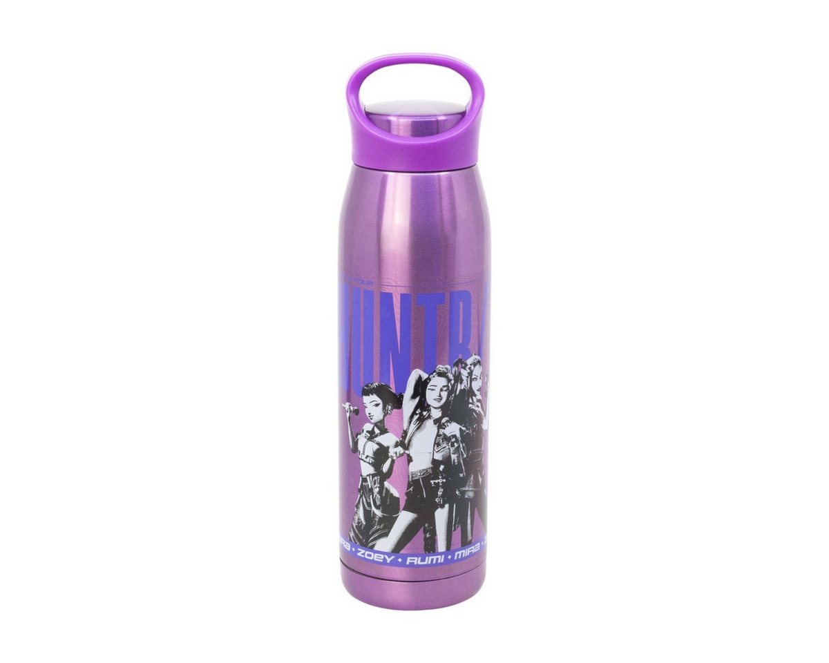 K-Pop Demon Hunters Thermoflasche Glam 665 ml Edelstahl Trinkflasche mit Schraubdeckel und Tragegriff