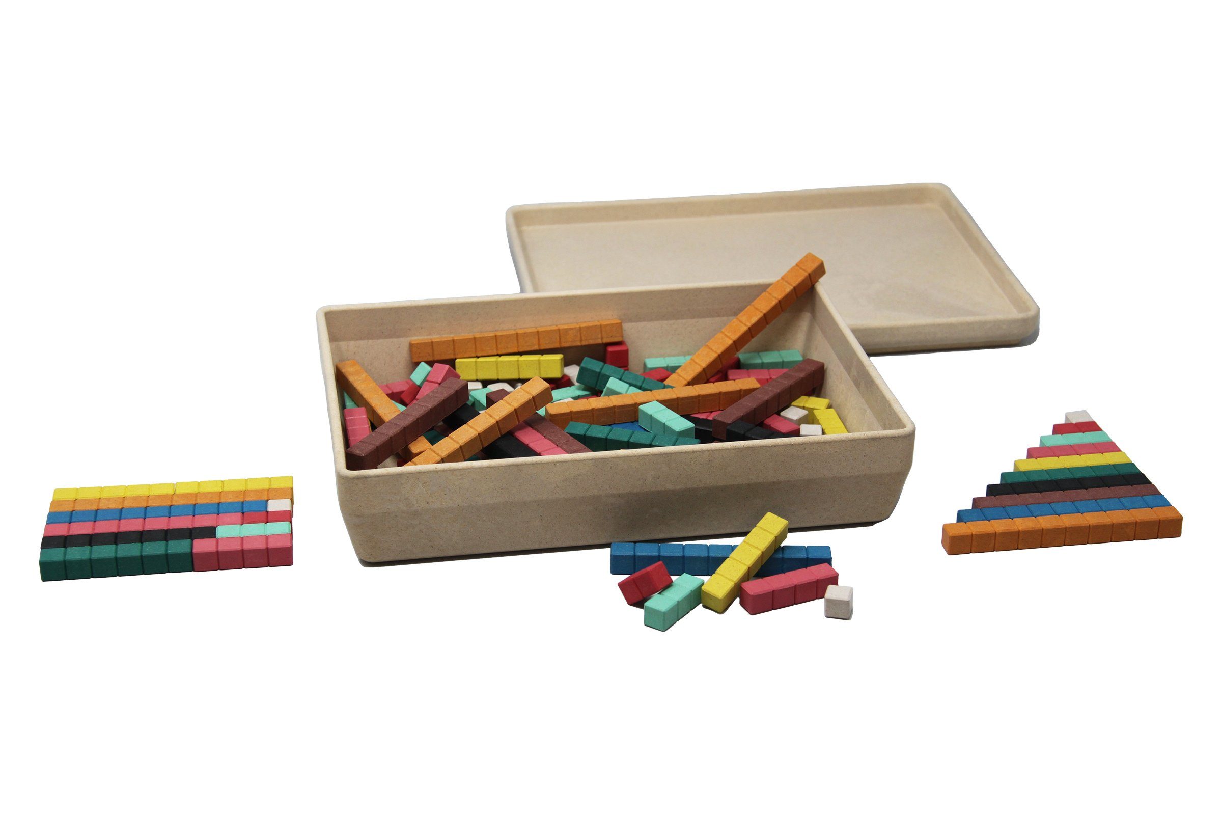 Wissner® aktiv lernen Lernspielzeug Rechenstäbchen in 10 Farben (126 Stück), Rechenstäbe RE-Wood® (126-St), RE-Wood®