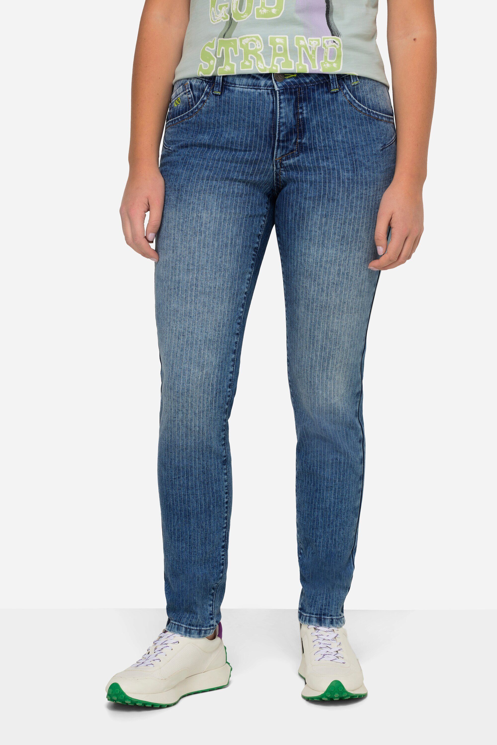 Laurasøn 5-Pocket-Jeans Slimjeans Streifen 5-Pocket