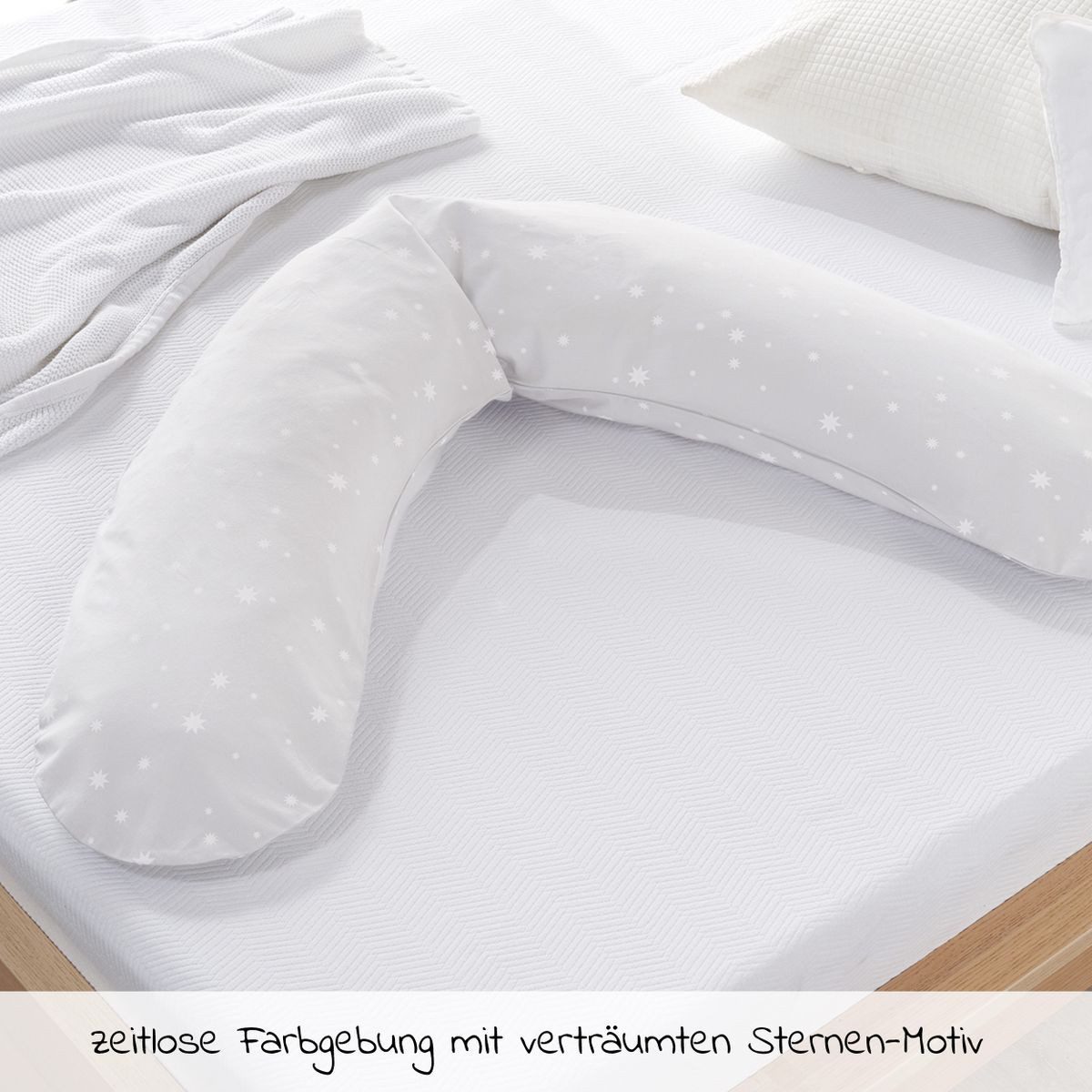 Theraline Stillkissen Dodo Mikroperlen-Füllung - Sternchen - Grau, Lagerung günstig online kaufen