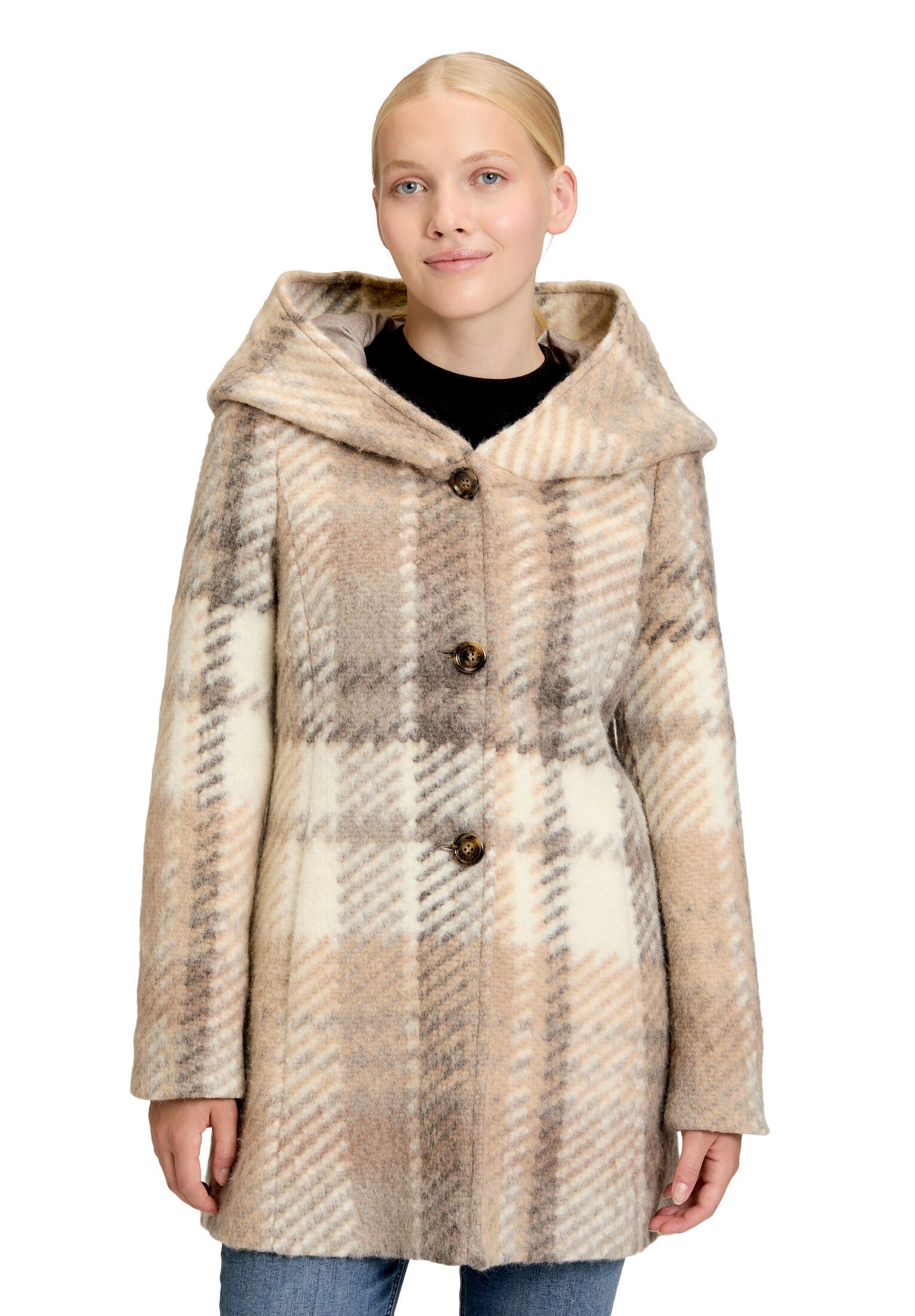 Amber & June Kurzjacke Damen mit Kapuze