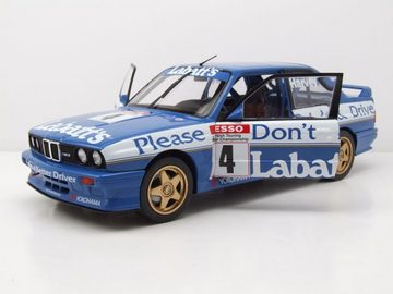 Solido Modellauto BMW M3 E30 #4 BTCC 1991 blau Tim Harvey Modellauto 1:18 Solido, Maßstab 1:18