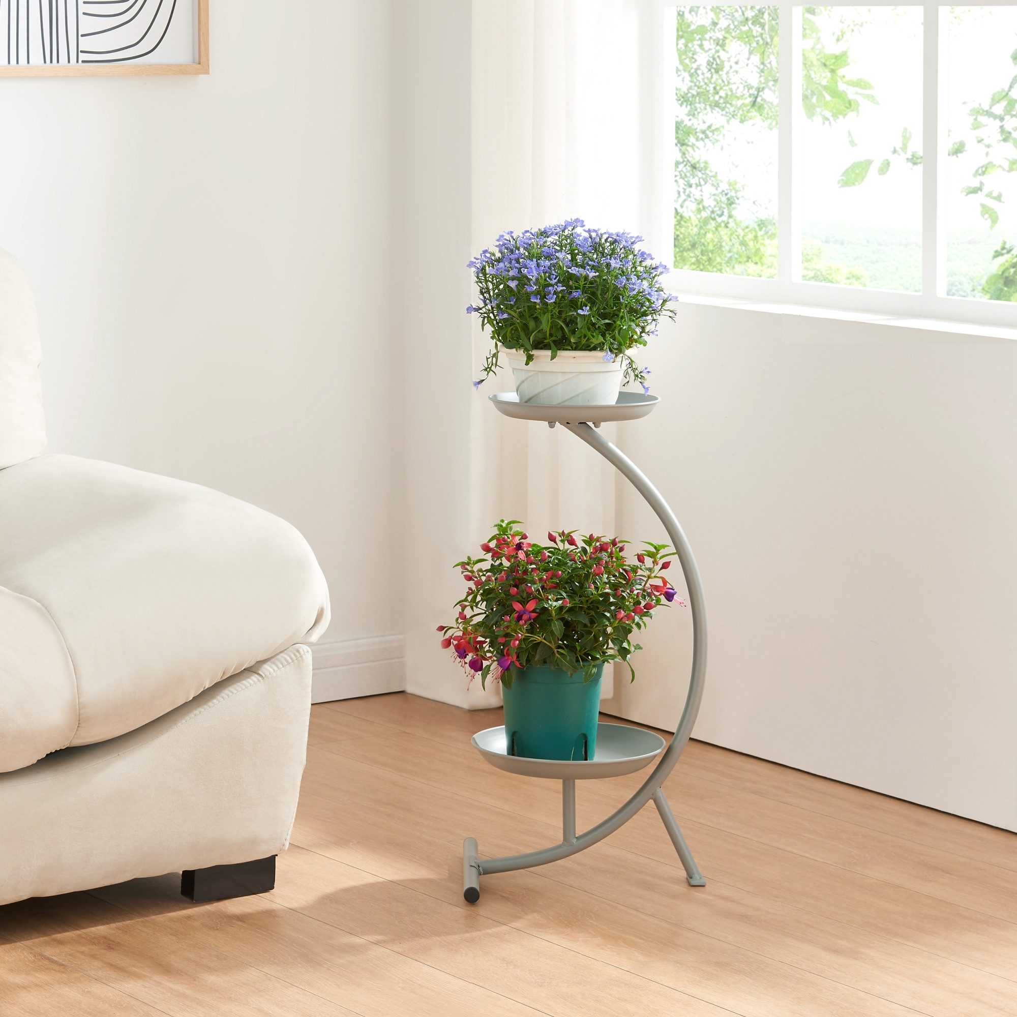 en.casa Blumenständer, »Aalten« in Halbmondform 61,5x30x25cm günstig online kaufen