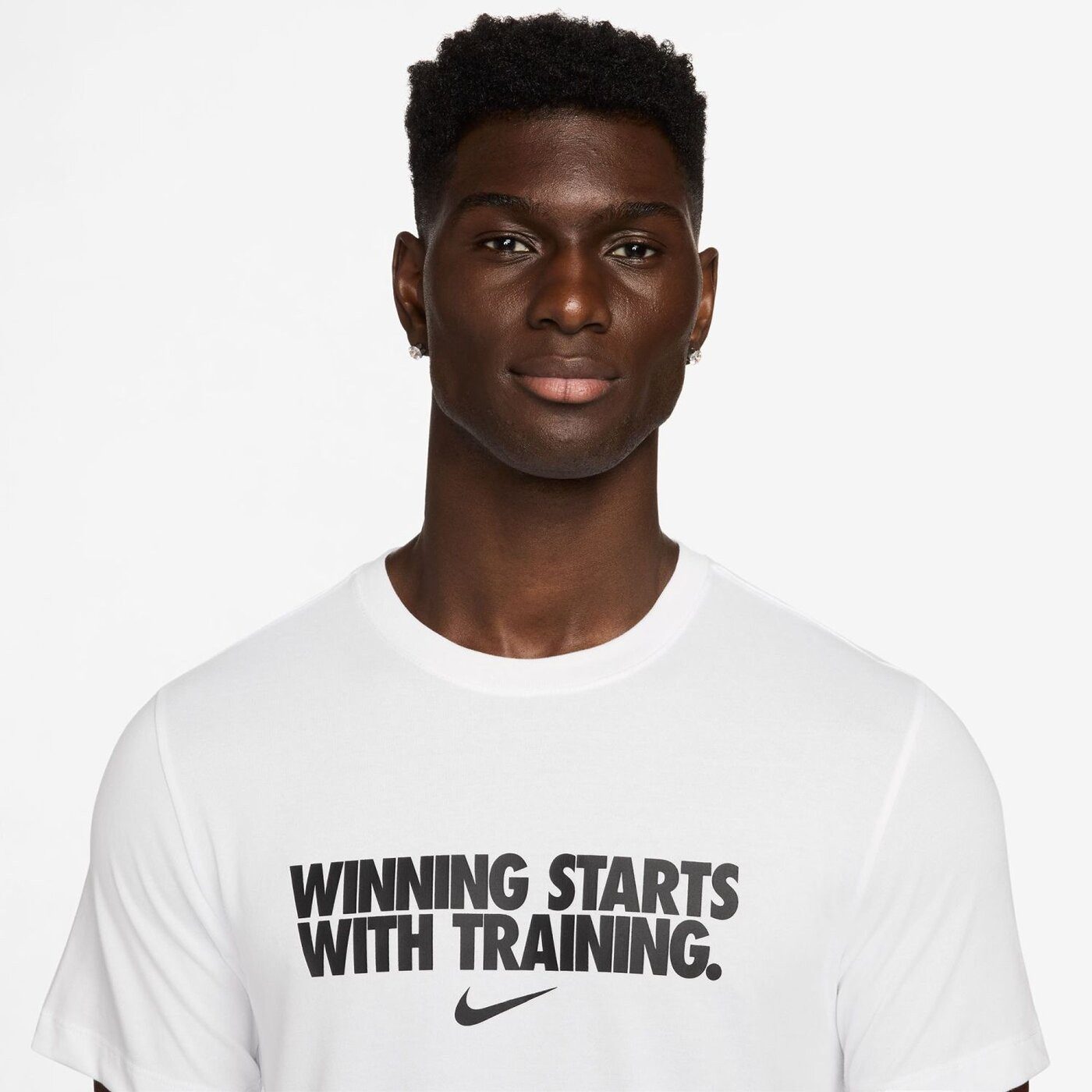 Nike Kurzarmshirt M NK DF TEE WINNING WHITE/BLACK – Bild 5 von 5