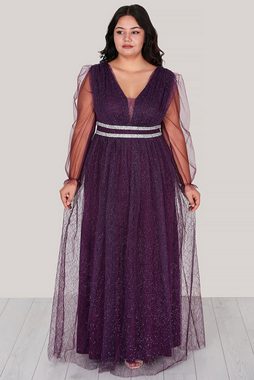 Modabout Abendkleid Langes Maxikleid Sommerkleid für große Größen- NELB0588D5160MOR (1-tlg)
