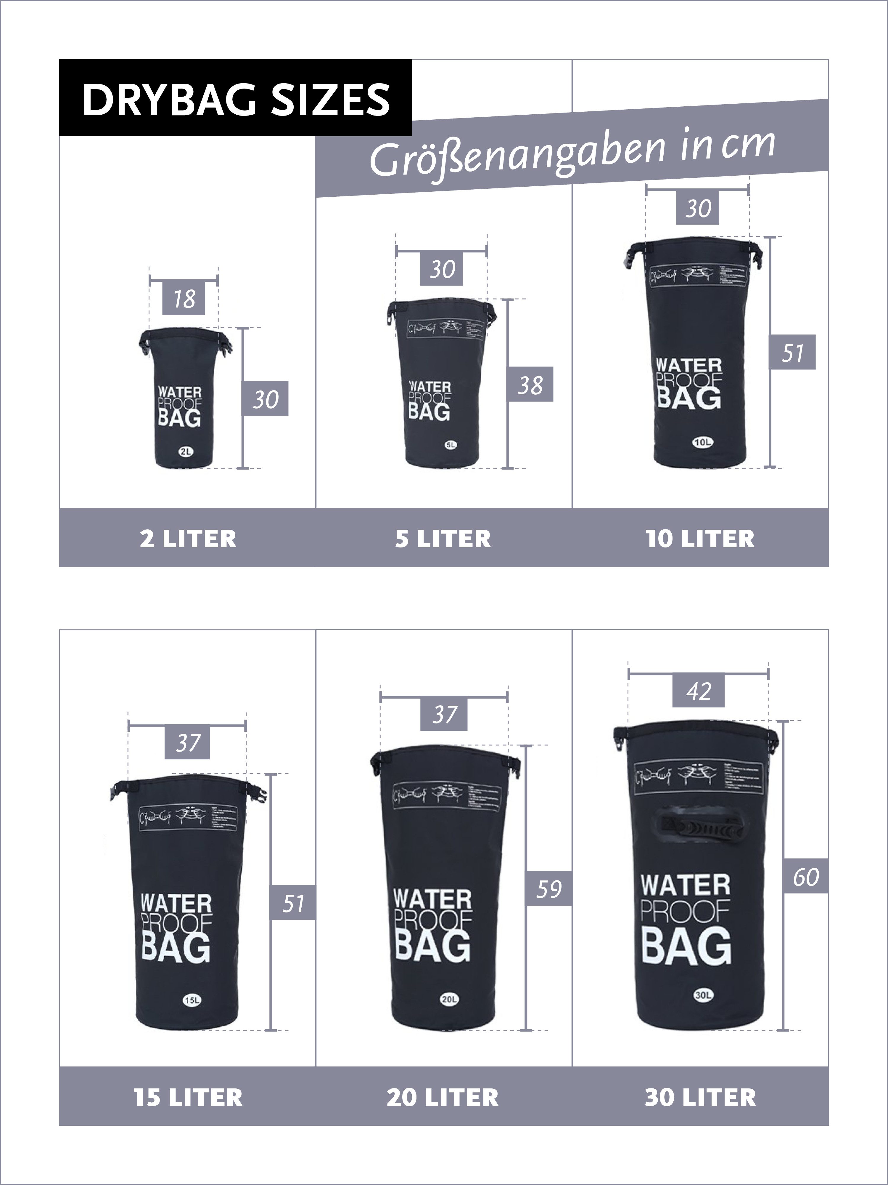 DonDon Drybag Beutel Trockentasche Trockenbeutel (1-tlg), wasserdichter outdoor Drybag