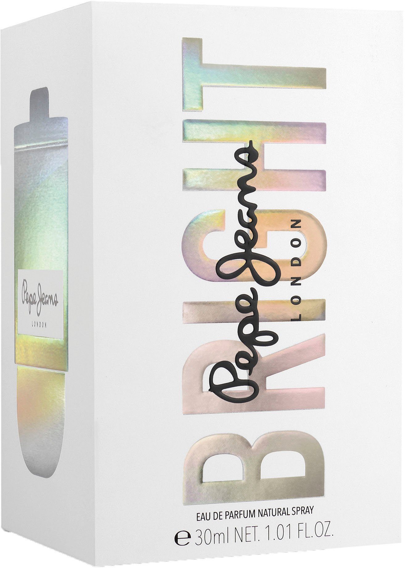 Pepe Jeans Eau de Parfum Pepe Jeans - Bright for her EDP 30ml, mit einer kuscheligen Basis aus weißem Moschus und cremigem Sandelholz