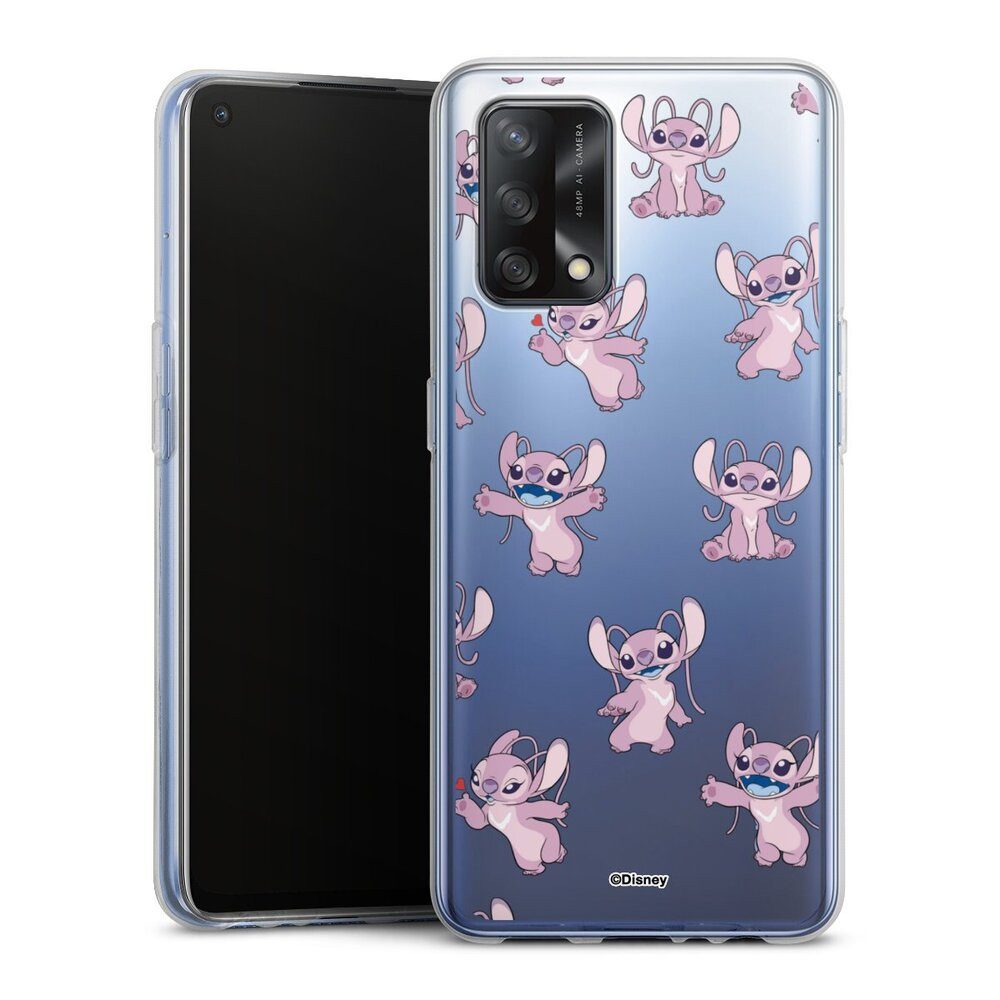 DeinDesign Handyhülle Lilo & Stitch Engel Disney Angel Faces Pattern Transparent, Oppo A74 Silikon Hülle Bumper Case Handy Schutzhülle Smartphone Cover