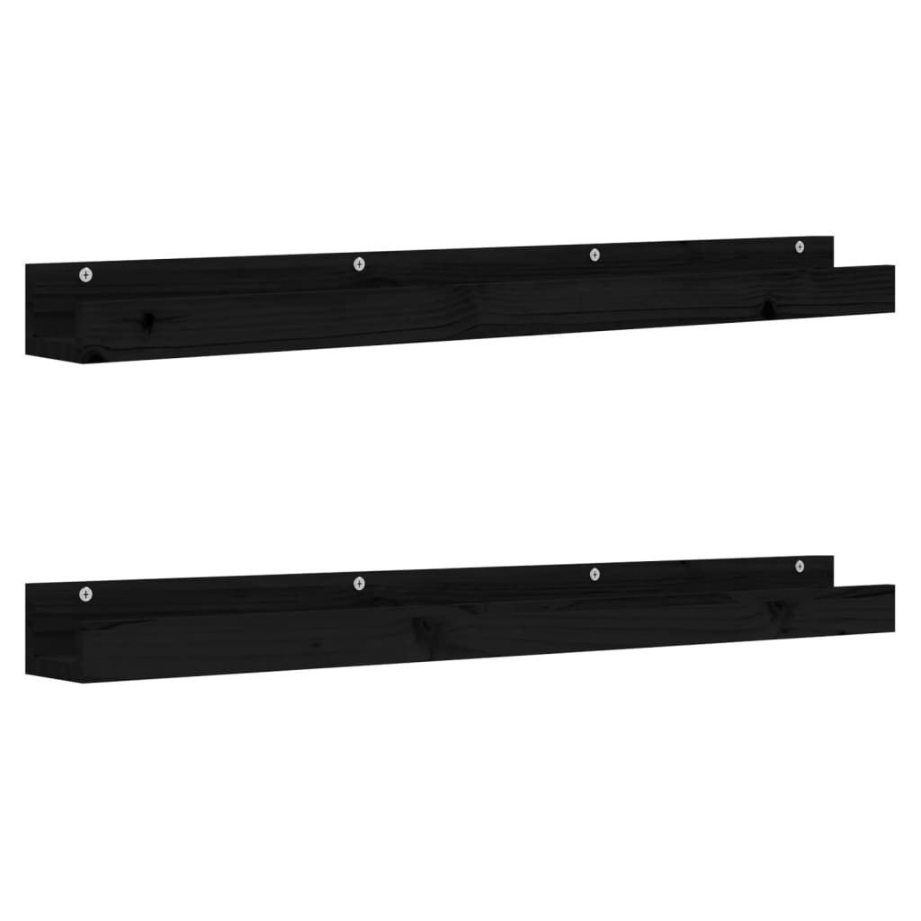 vidaXL Regal Wandregale 2 Stk. Schwarz günstig online kaufen