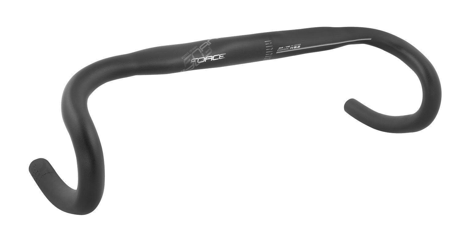 Fahrradlenker Lenker FORCE ROAD H9.2 Alu, schwarz