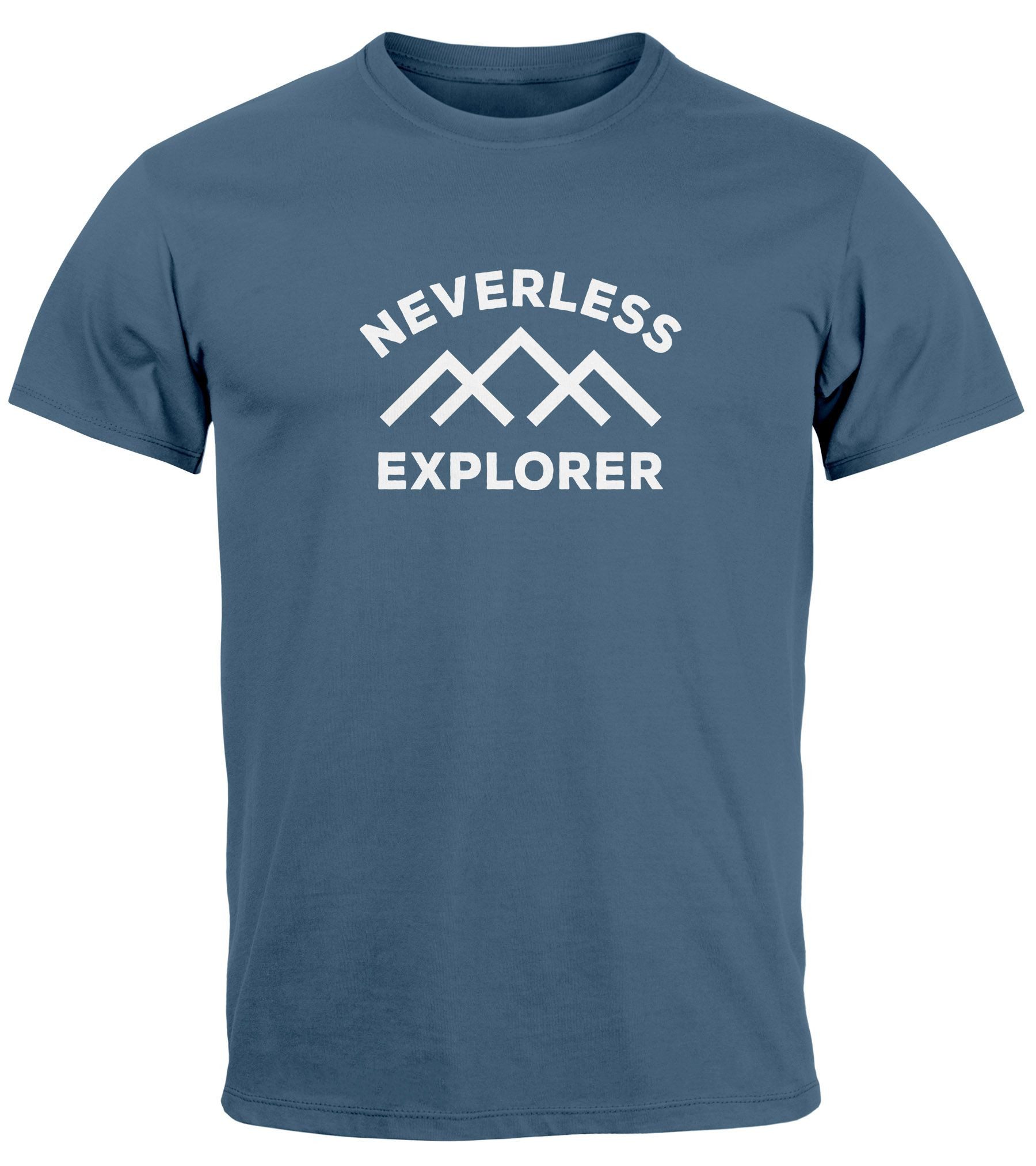 Neverless Print-Shirt Herren T-Shirt Aufdruck Outdoor günstig online kaufen