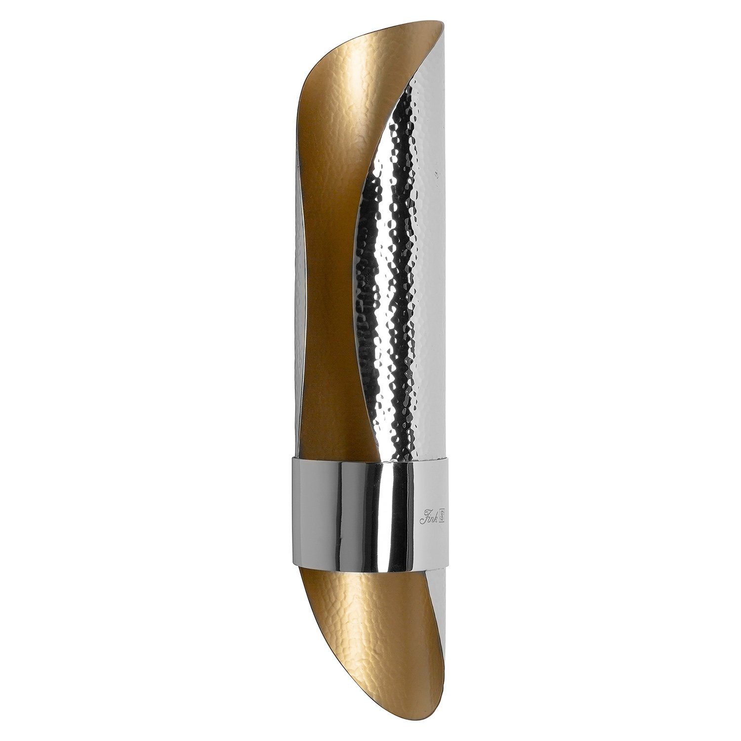 Fink Wandkerzenhalter MUSETTE Wandleuchter - H. 49,5cm x D. 11cm - silber - Aluminium (1 St., Wandkerzenhalter - Wandlaterne), Moderne Wandlampe - Stilvolle Wandbeleuchtung im Fackel-Design