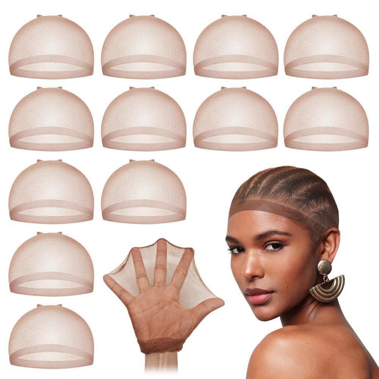 LuxusKollektion Haarnetz Transparente Perückenkappen für Damen, Haarnetz, HD Wig Caps, 12