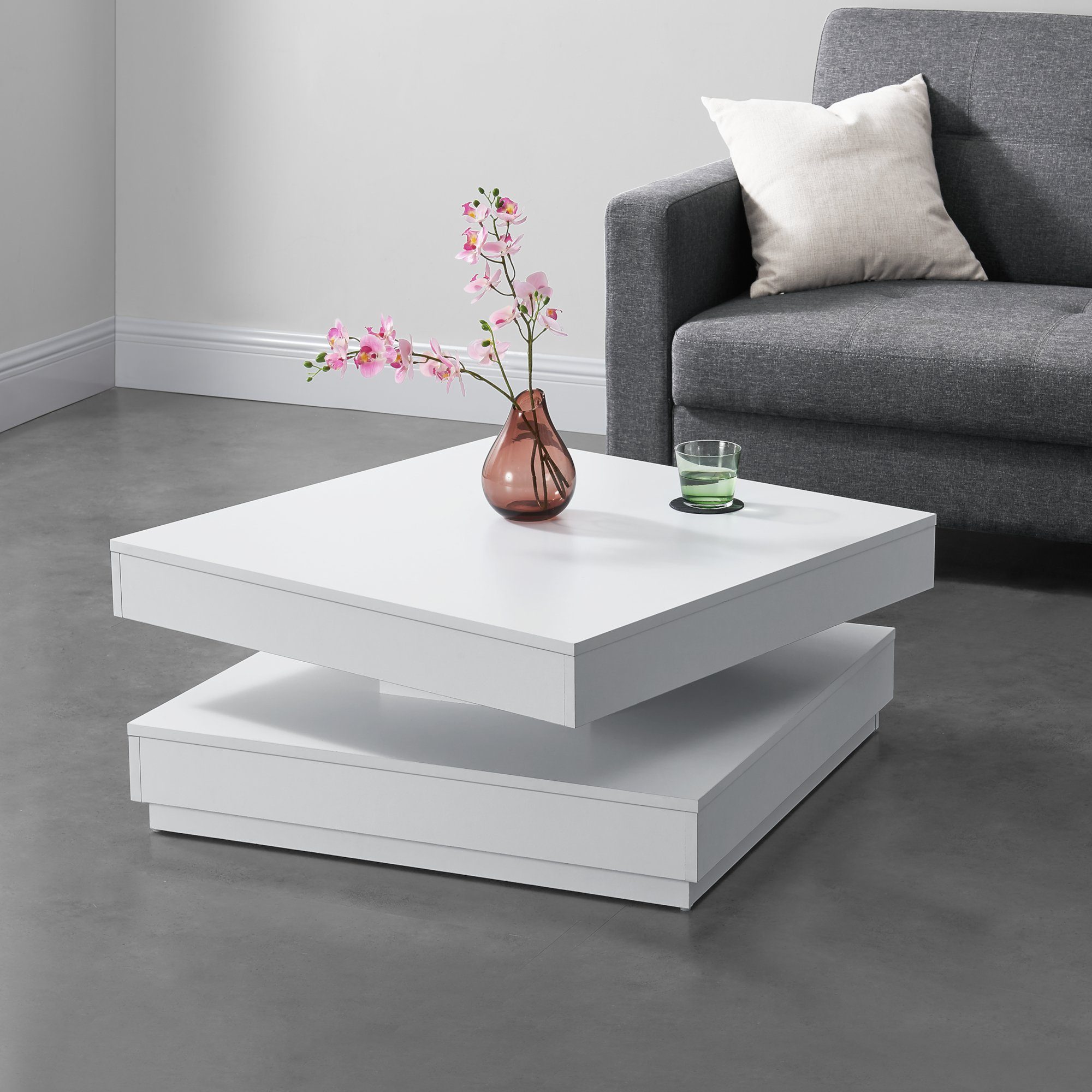 en.casa Couchtisch, »Florenz« Beistelltisch drehbar 76x76x38cm weiß online kaufen | OTTO en.casa Couchtisch, »Florenz« Beistelltisch drehbar 76x76x38cm weiß online kaufen | OTTO