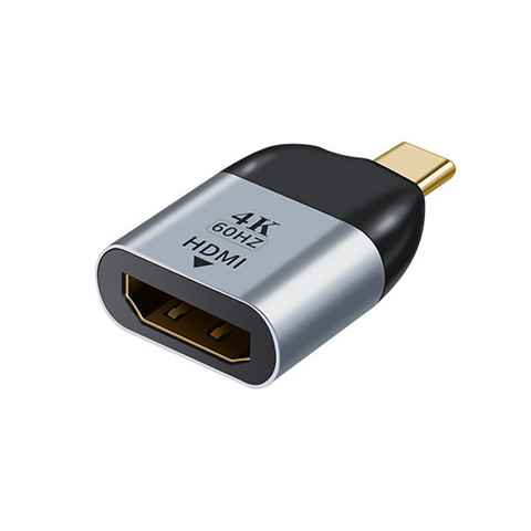 Bolwins I46 USB-C auf HDMI Adapter Kabel USB C zu HDMI 3D f TV PC Laptop Handy Audio- & Video-Adapter