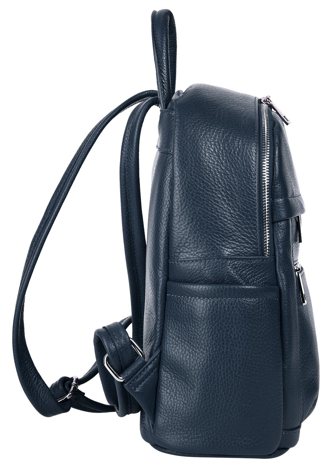 Samantha Look Cityrucksack SAMANTHA LOOK Damen echt Leder, Made in Italy, echt Leder, Made in Italy – Bild 4 von 5