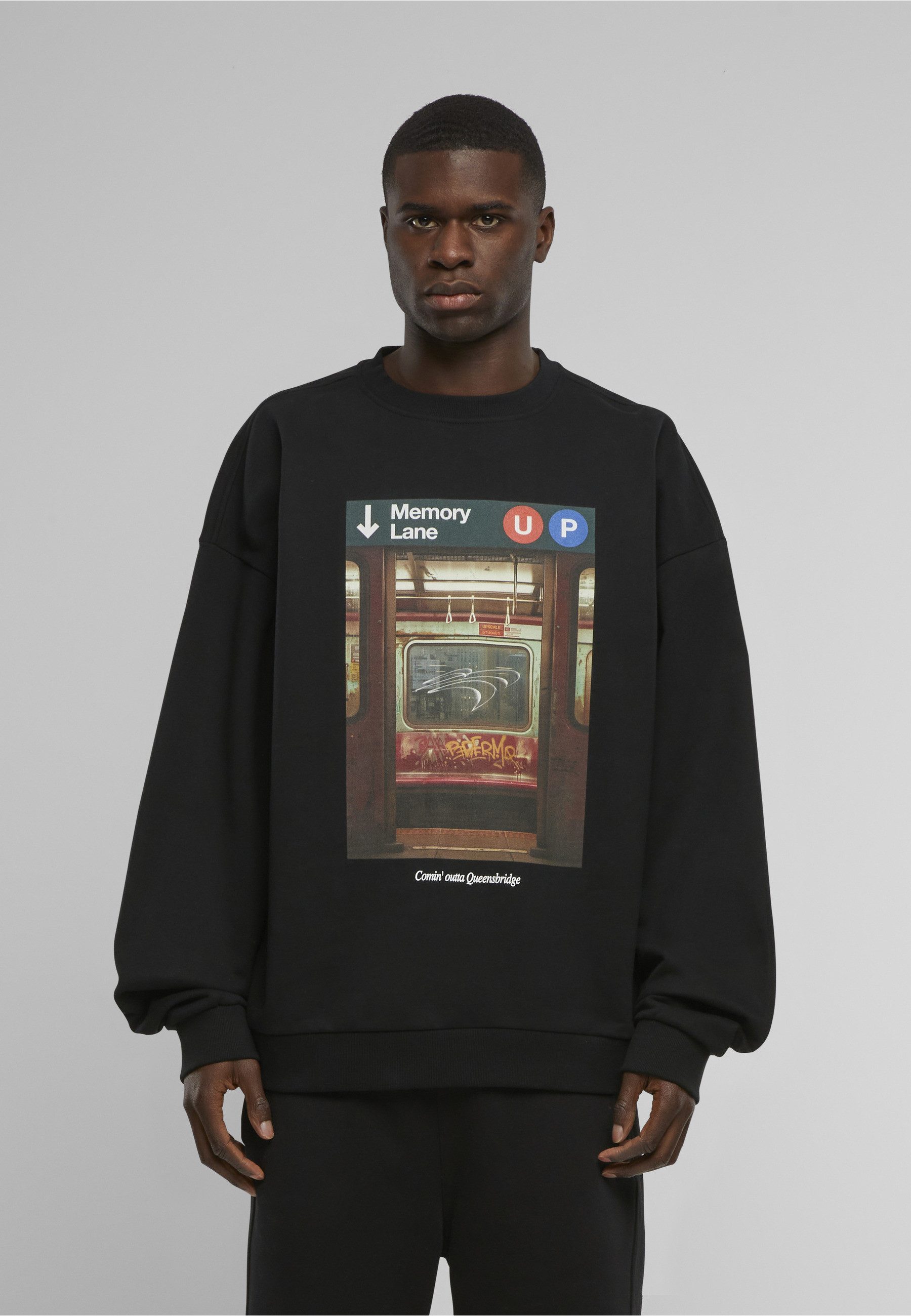 Upscale by Mister Tee T-Shirt Upscale by Mister Tee Memory Lane Oversize Crewneck (1-tlg)