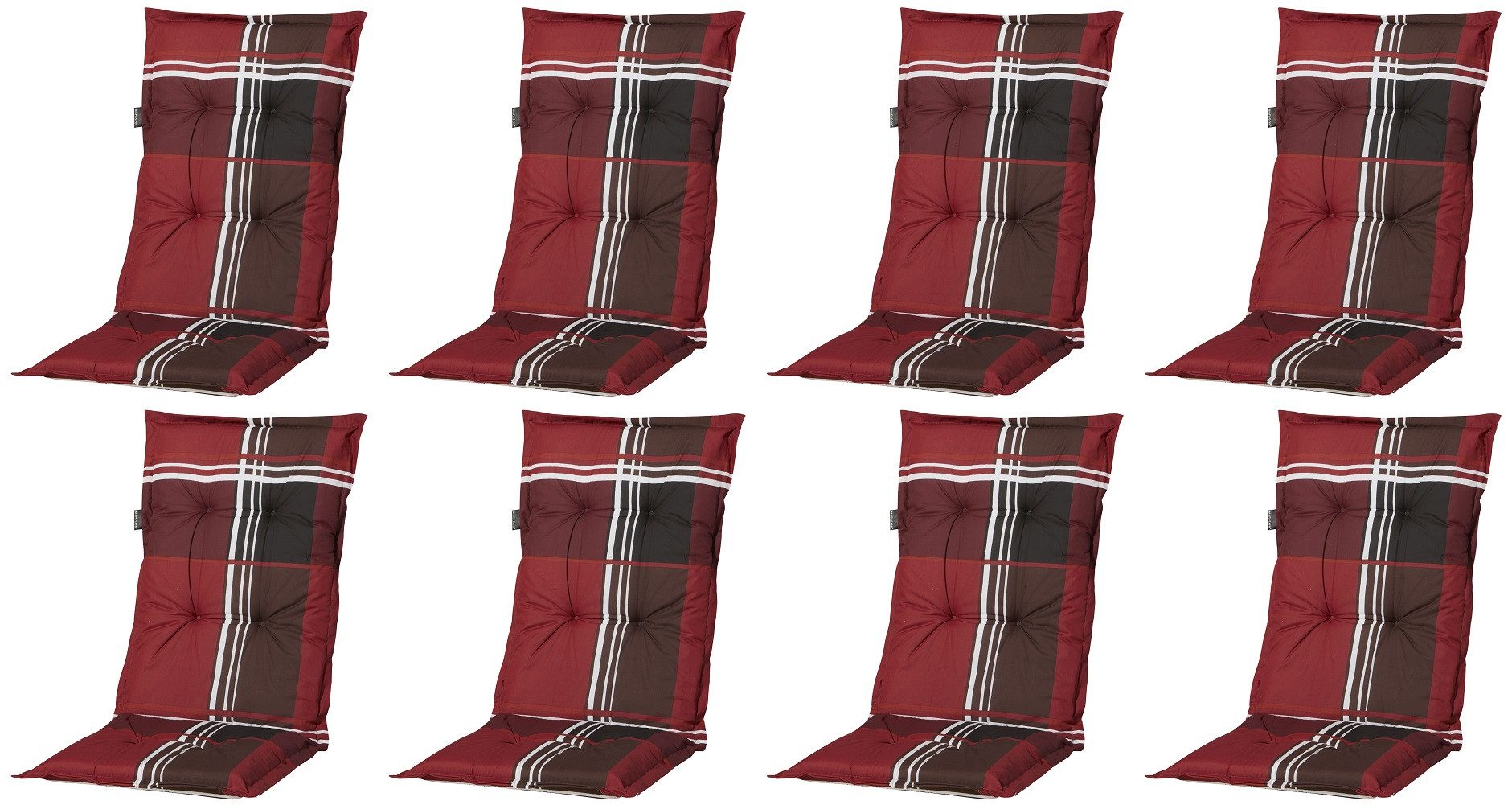 Madison Hochlehnerauflage 8er Set A 023 Gartenstuhl Auflagen Kissen Polster günstig online kaufen