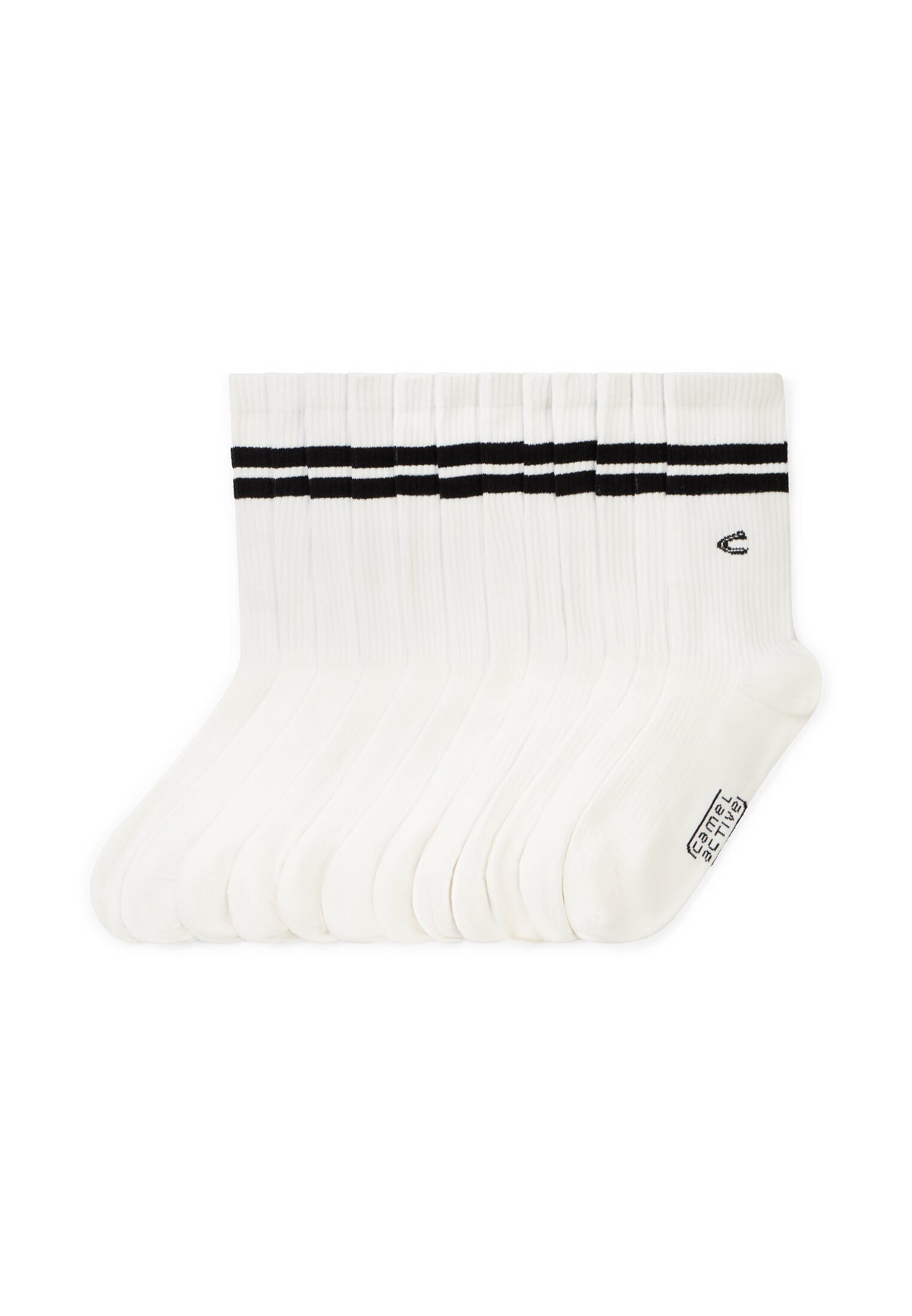 camel active Freizeitsocken mit Streifen-Detail (6-Paar, 6 Paar) Markenlogo