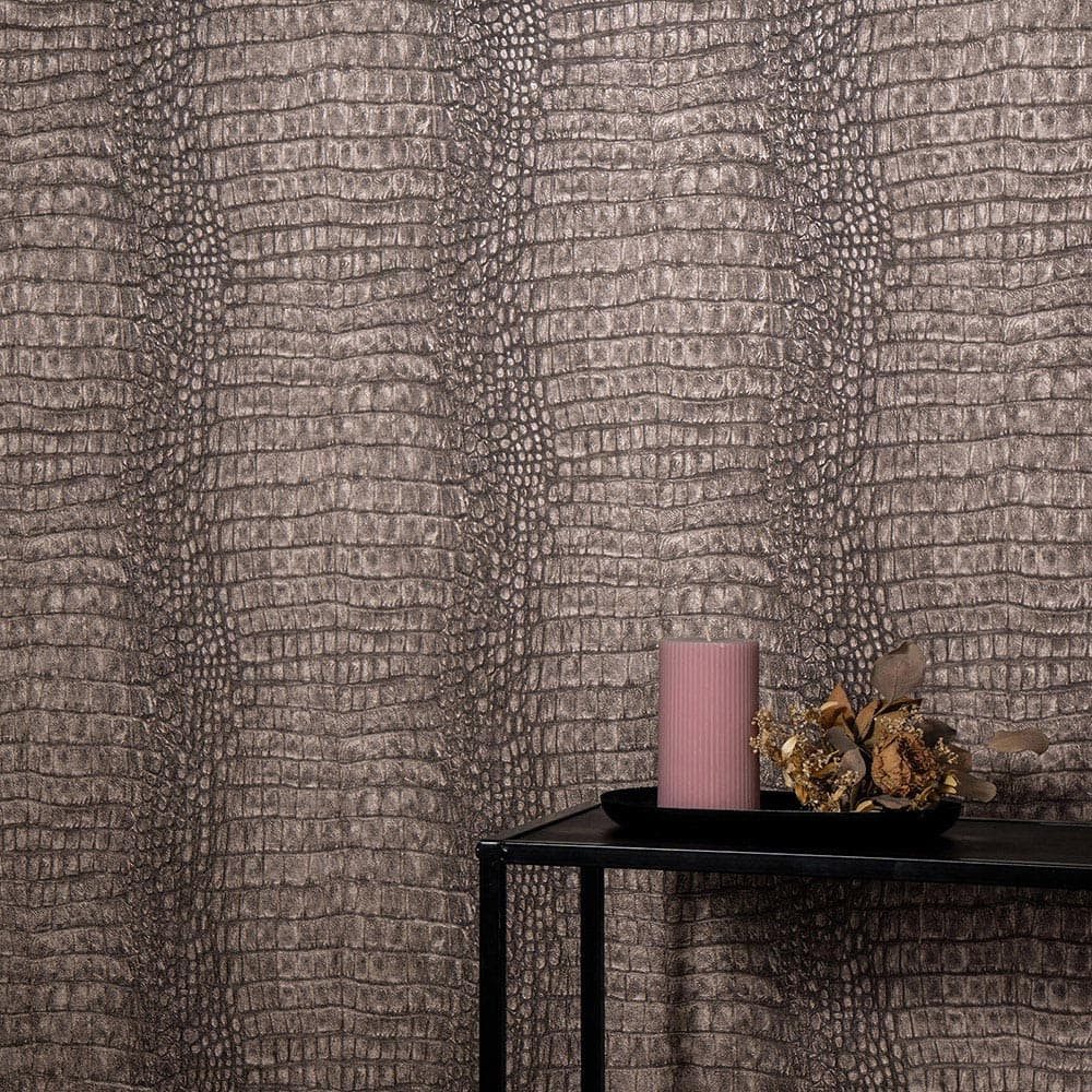 Erismann Vliestapete Krokodil Leder Optik Exotisch Braun Metallic 10560-11 Forest Dreams