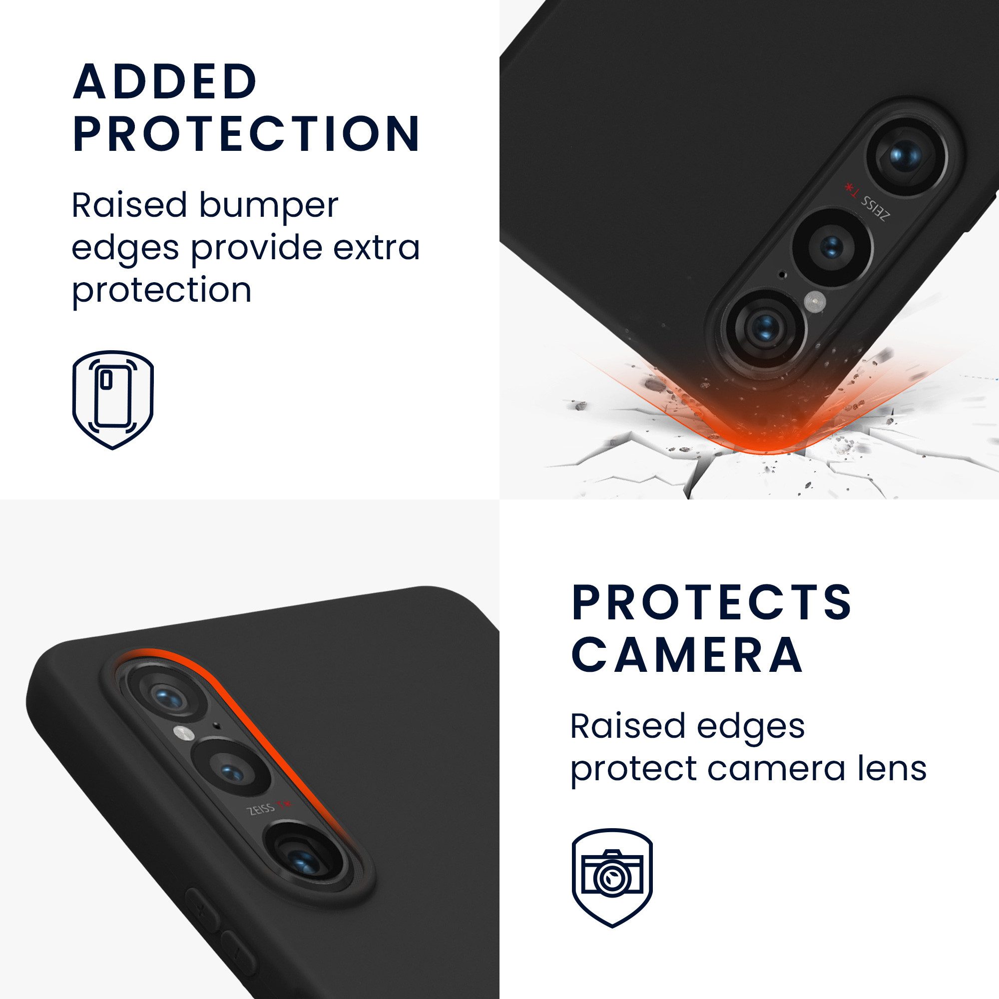 kwmobile Handyhülle Hülle für Sony Xperia 1 VI, Hülle Silikon - Soft Handyhülle - Handy Case Cover