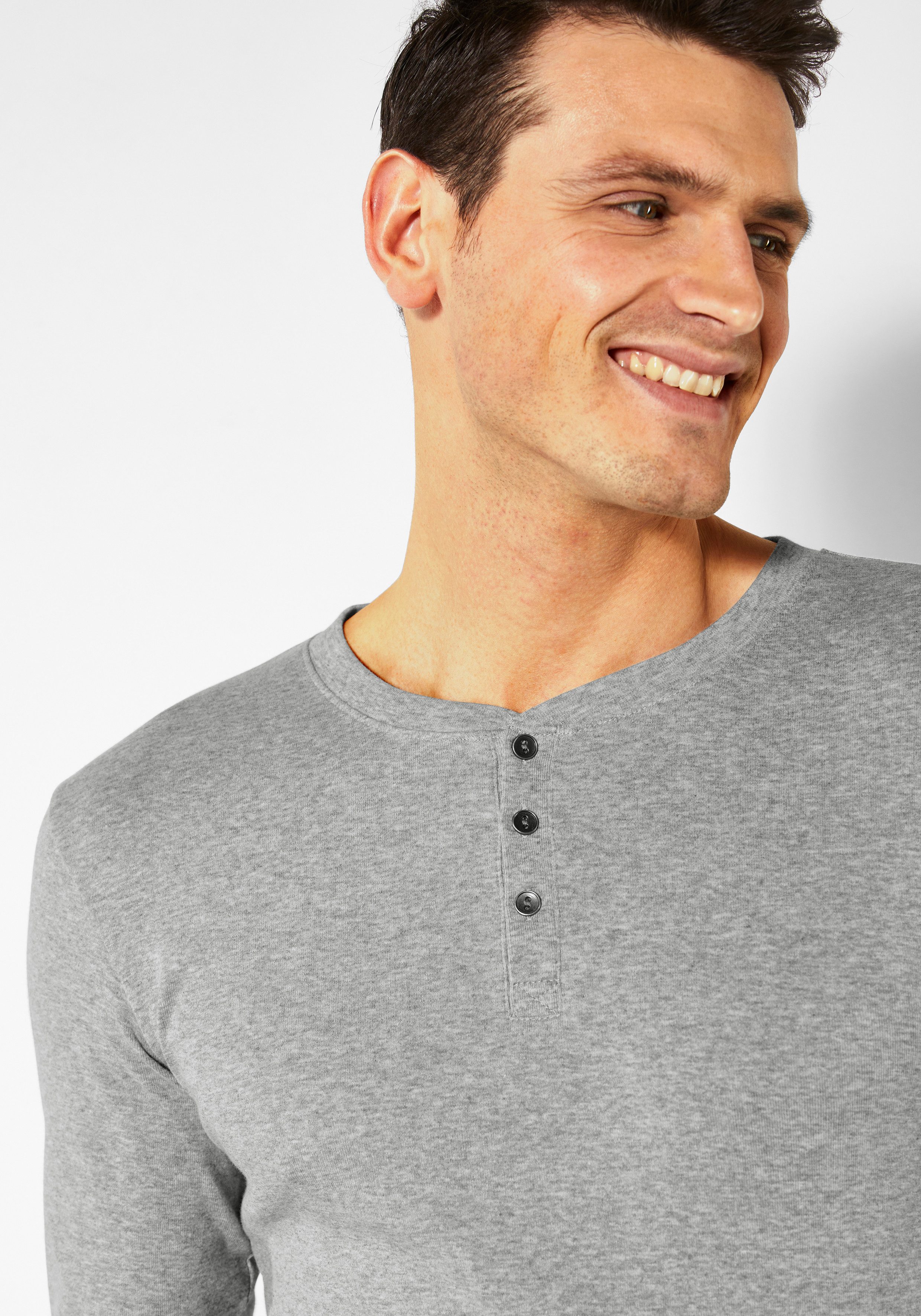 H.I.S Langarmshirt mit aufwendiger Knopfleiste