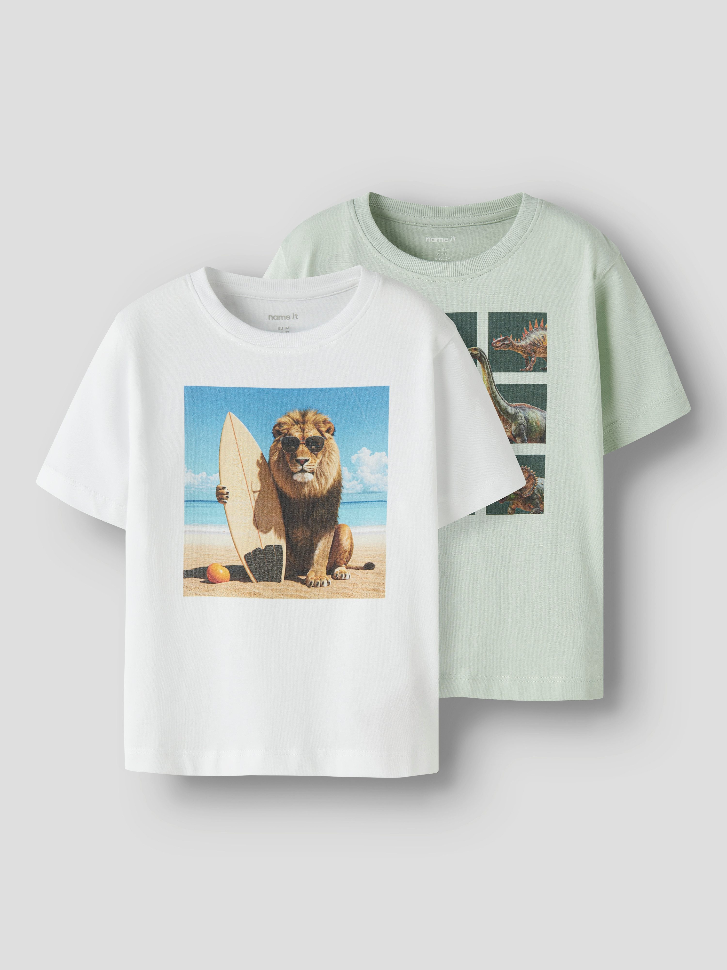 Name It T-Shirt NMMVOTO 2P SS NREG TOP (Packung, 2-tlg) Baumwolle, regular fit – Bild 5 von 5