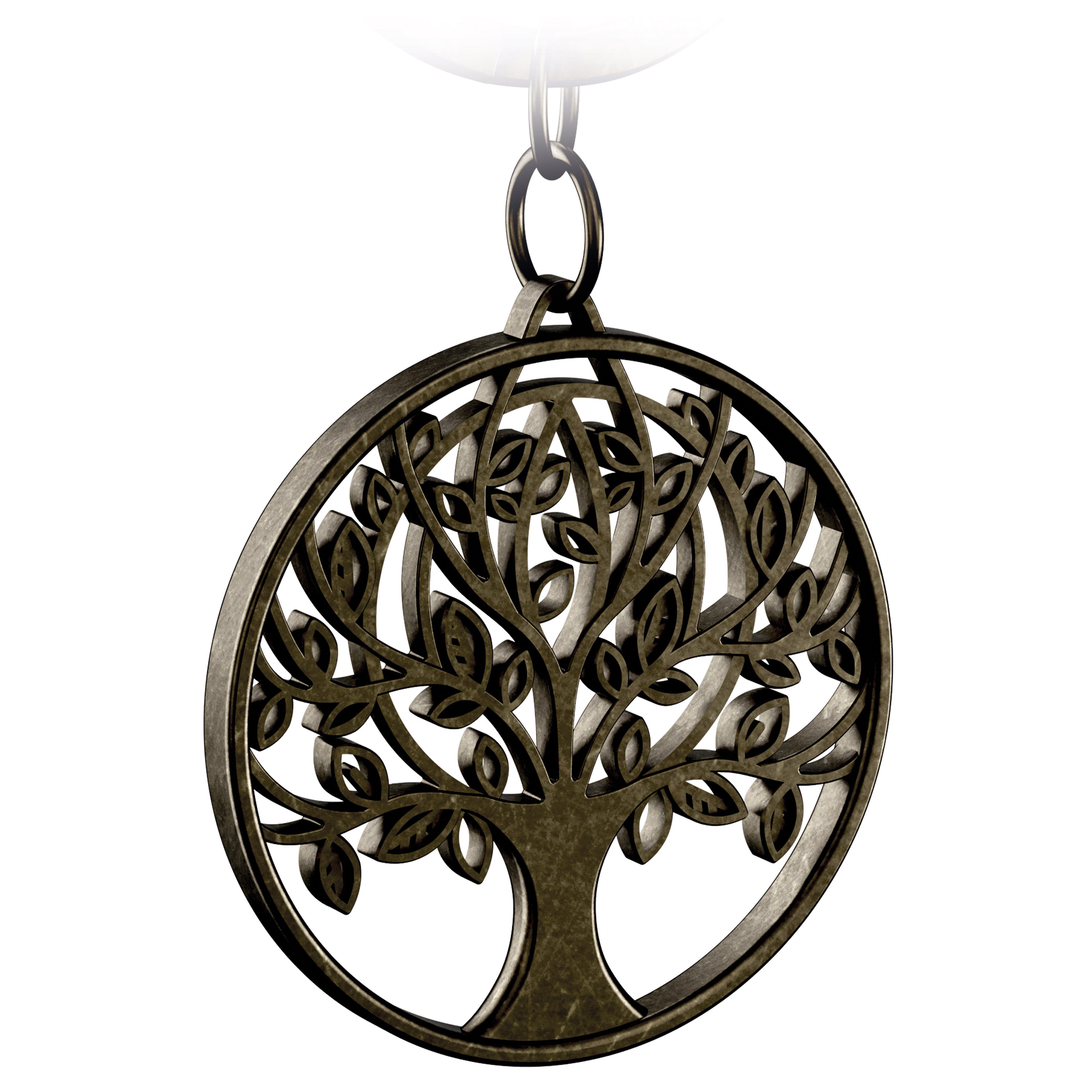 Antique Anhänger FABACH Lebensbaum des "Autumn" Baum Schlüsselanhänger - als Bronze Glücksbringer Lebens
