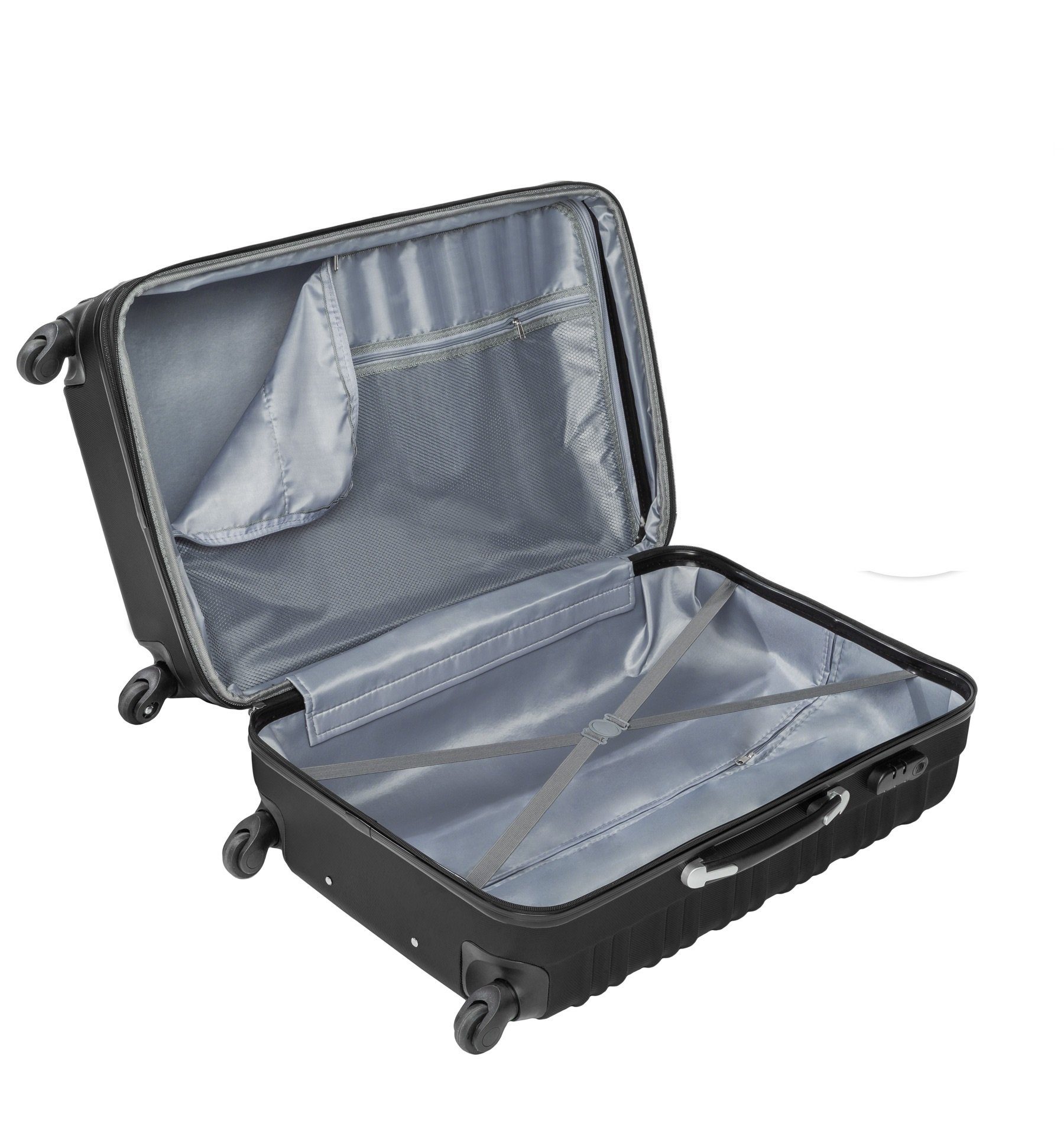 Kabinnenkoffer Handgepäck Hartschalenkoffer Premium ABS, *KOFFER-BARON* Handgepäck-Trolley Olivegrün