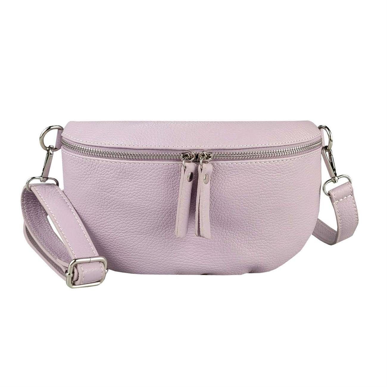 ITALYSHOP24 Bauchtasche Damen Leder Gürteltasche Hüfttasche CrossBody Bag, als Schultertasche, CrossOver, Umhängetasche tragbar