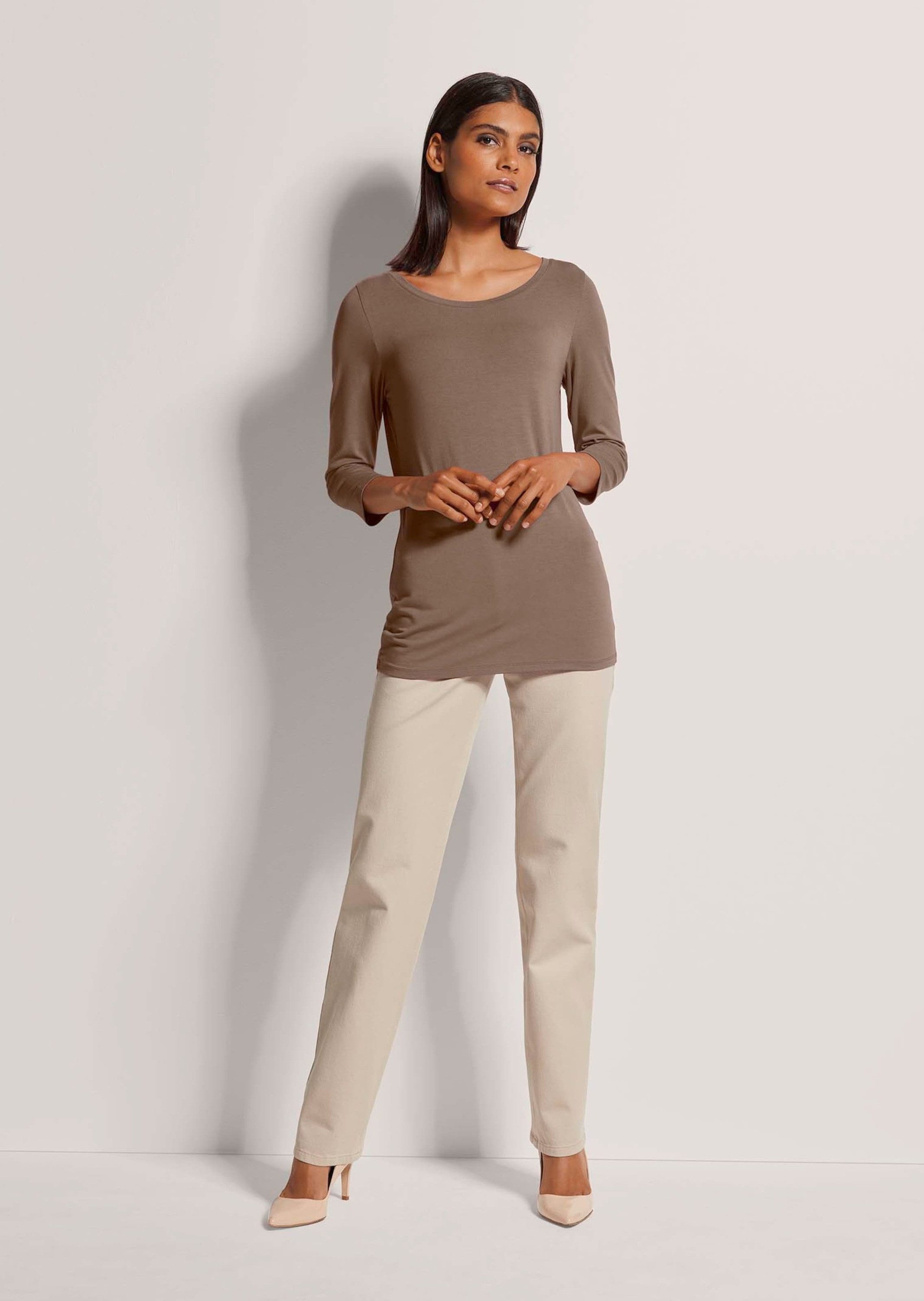 MADELEINE 3/4-Arm-Shirt Halbarm Viskose-Oberteil für Damen günstig online kaufen