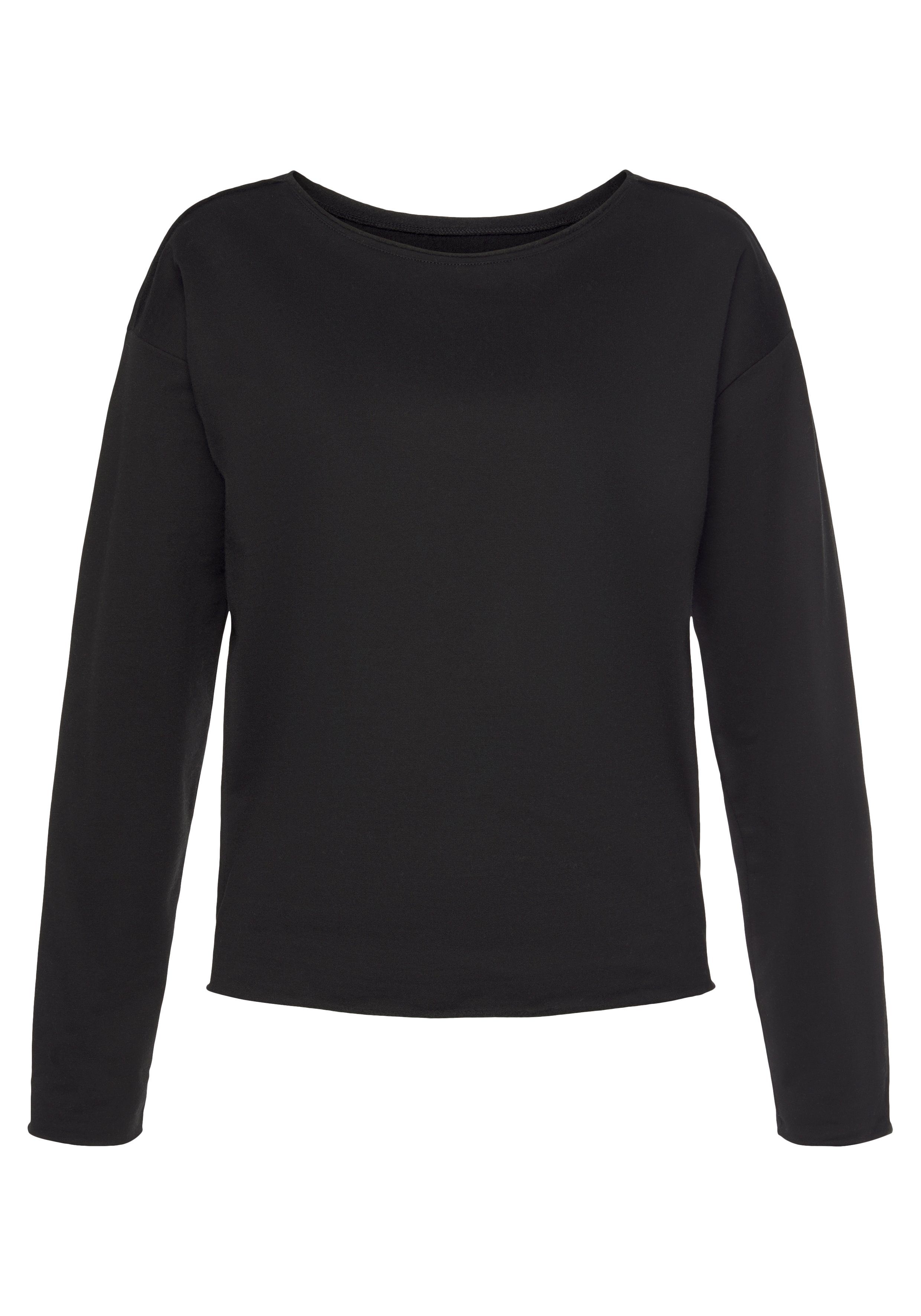 LASCANA Sweatshirt Langarmshirt in locker sitzendem Schnitt, Loungewear günstig online kaufen