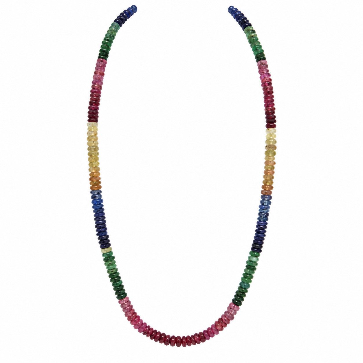 Sogni d'oro Collier mit Saphir, Rubin, Smaragd, Silber 925 vergoldet