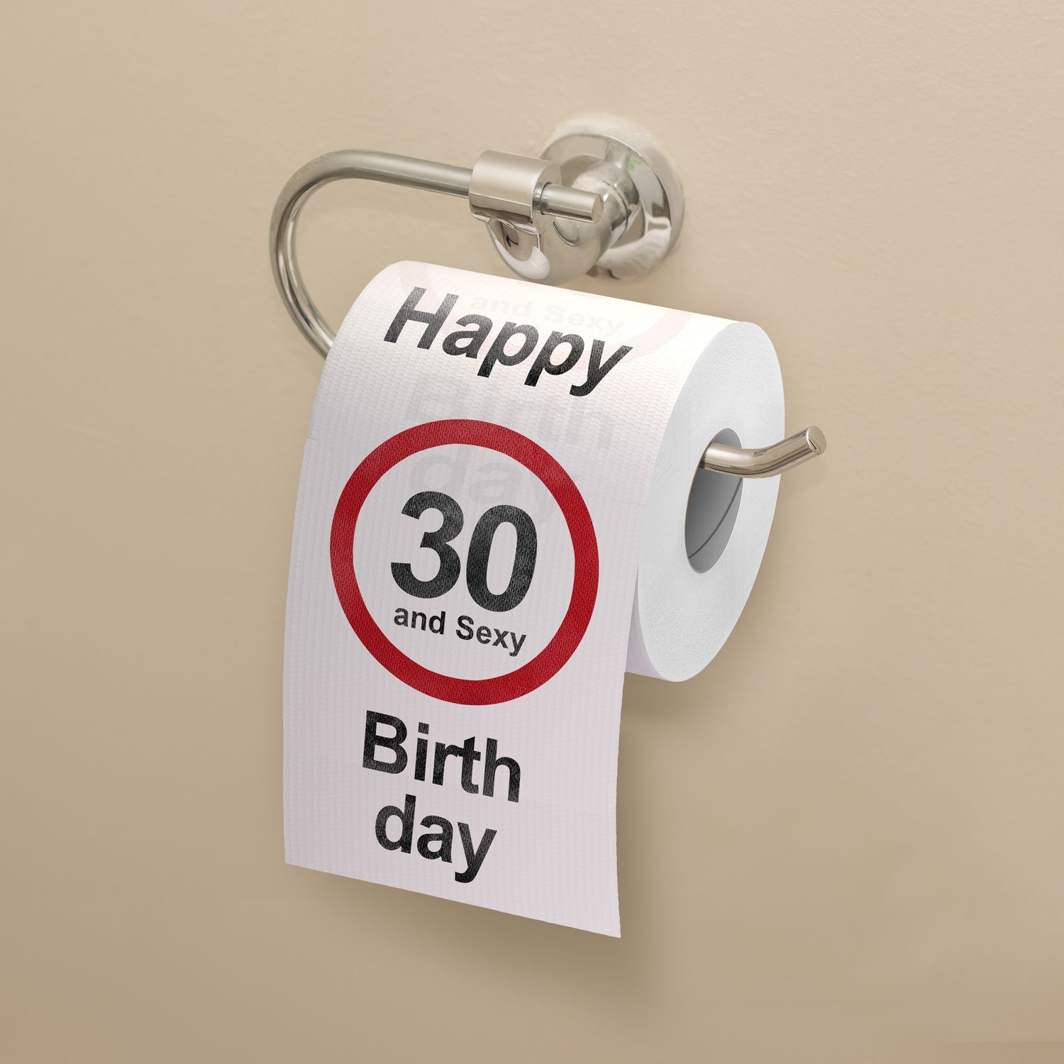 Toilettenpapier Lustiges Geburtstag, Papierdekoration Fun zum Geschenkartikel 30. Klopapier Goods+Gadgets