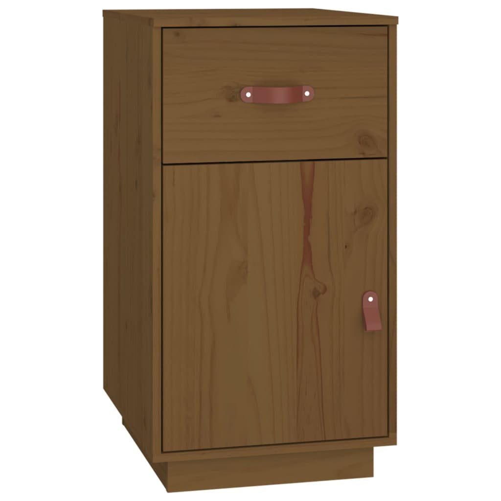 vidaXL Fächerschrank cm Kiefer 40x50x75 Schreibtisch-Schrank (1-St) Massivholz Honigbraun