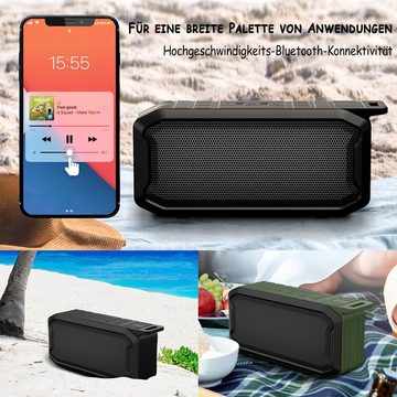 Diida Kabelloser Bluetooth-Lautsprecher, tragbarer Lautsprecher, Subwoofer Bluetooth-Lautsprecher (IPX7, Einsteckbarer Sprachanruf, wasserdicht und sturzsicher, Audio)