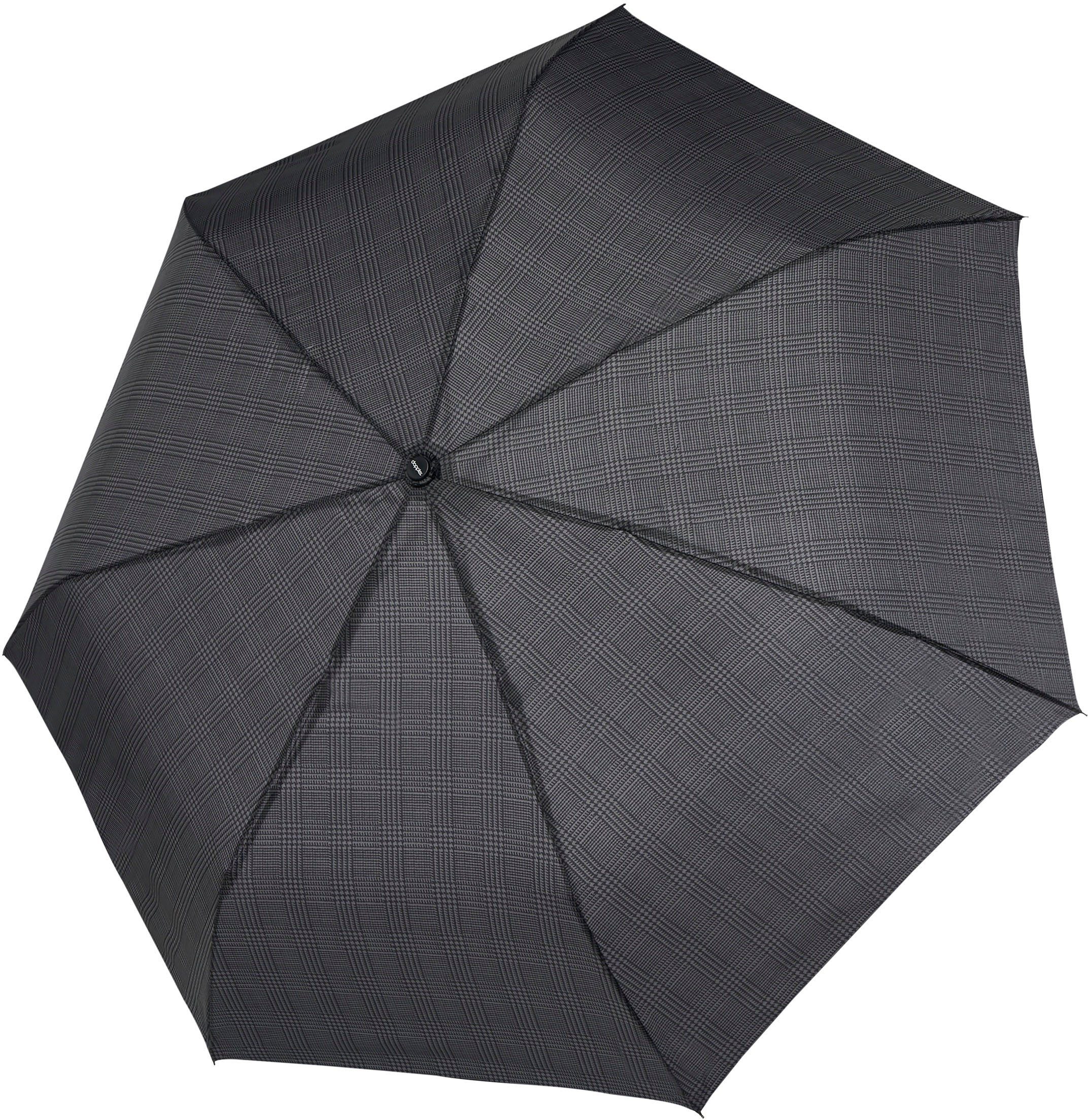doppler® Taschenregenschirm für glen check, Herren Fiber gemustert, Magic Select