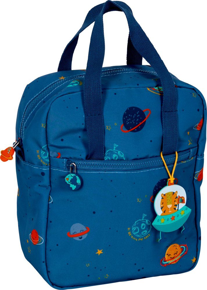 COPPENRATH DIE SPIEGELBURG Kinderrucksack Rucksack Planeten "Kleine Freunde" blau (Set, 1-tlg., 1), recyceltes Material