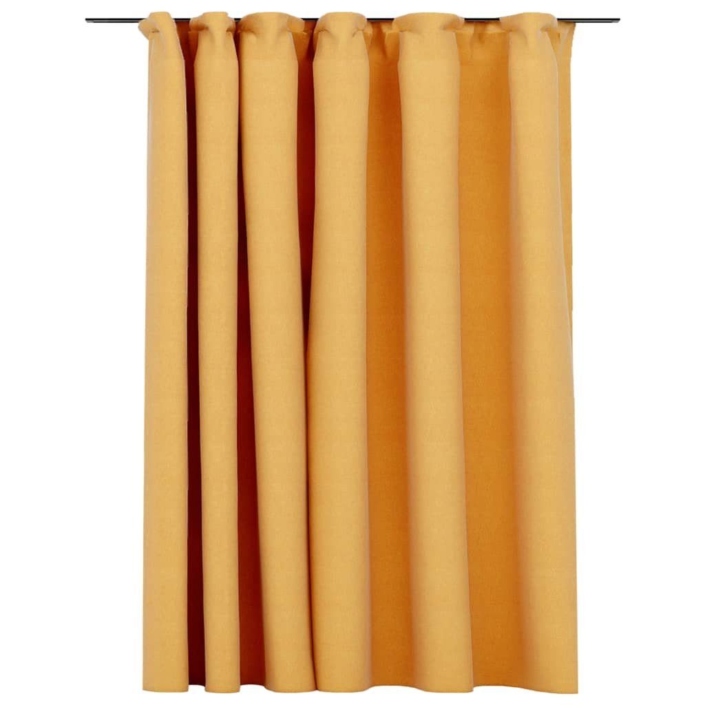 Leinenoptik Haken (1 Vorhang mit Gelb Verdunkelungsvorhang furnicato, 290x245 St) cm,