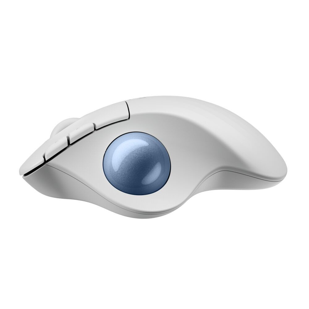 Logitech ERGO M575S Wireless Trackball - OFFWHITE+BLUE BALL - EMEA28-935 Gaming-Maus (kabellos)