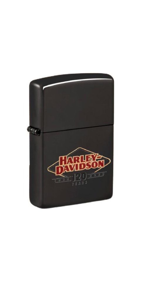 Feuerzeug ZIPPO Benzinfeuerzeug "H.D. 120th Anniversary" in schwarz