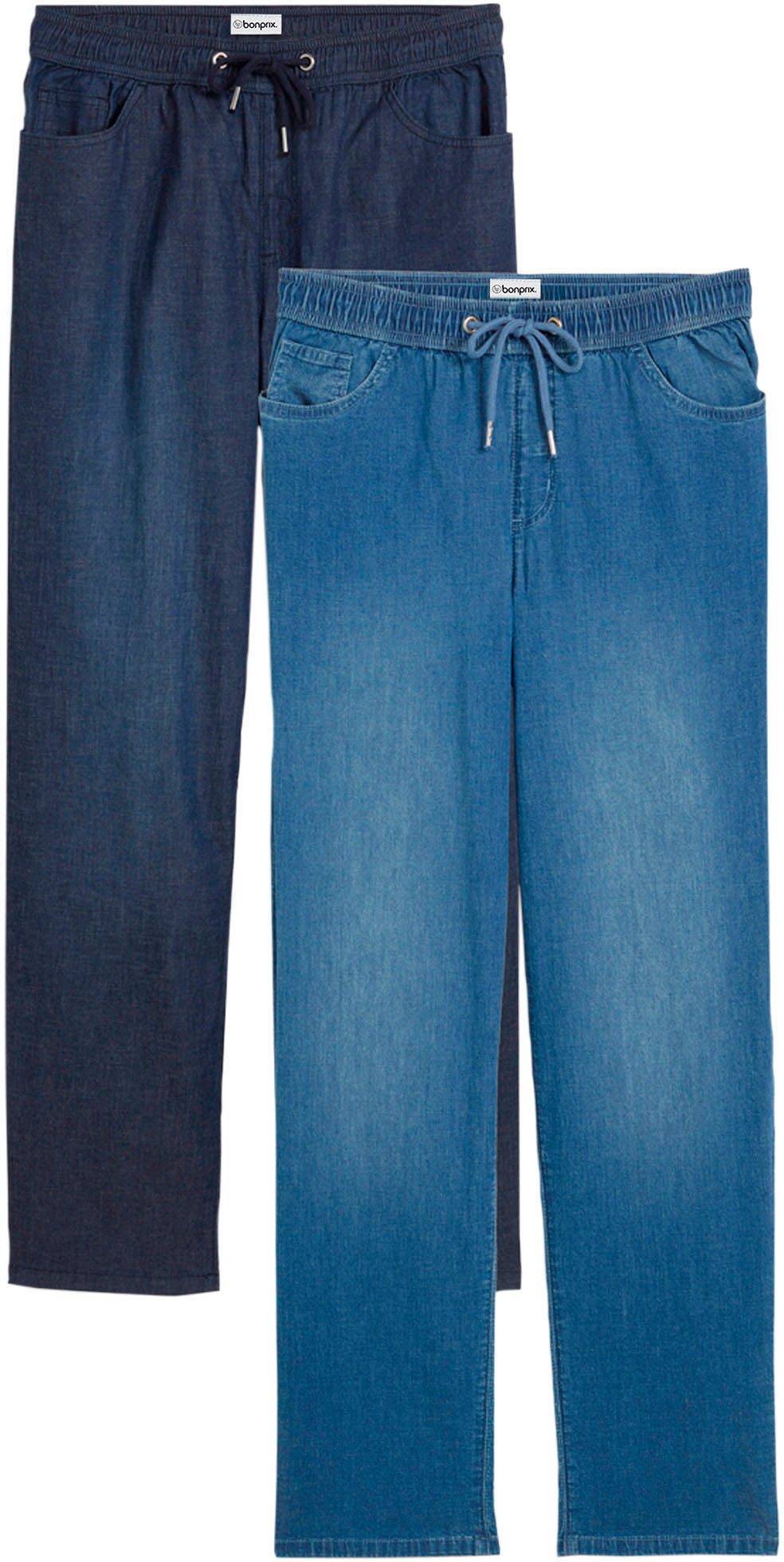 bonprix Schlupfjeans (Packung, 2-tlg., 2) lockere loose fit Passform, elast günstig online kaufen