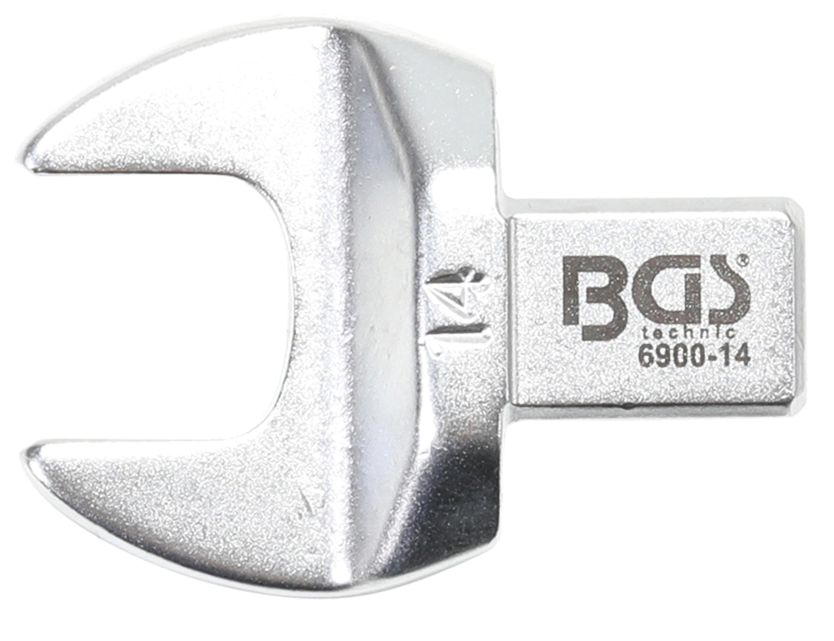 BGS technic Maulschlüssel Einsteck-Maulschlüssel, 14 mm, Aufnahme 9 x 12 mm