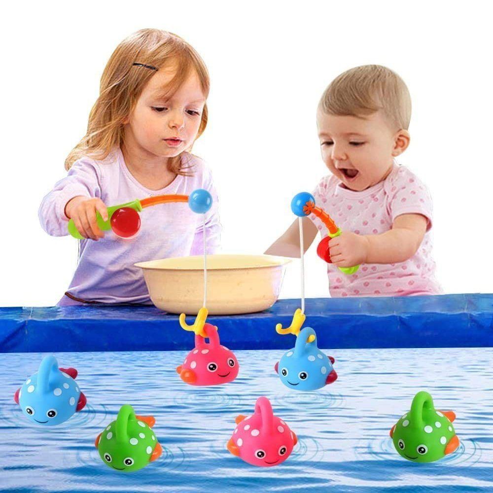 15 Badespielzeug Set Kind Badewanne Spielzeug Angel Spiel Wasserspielzeug 