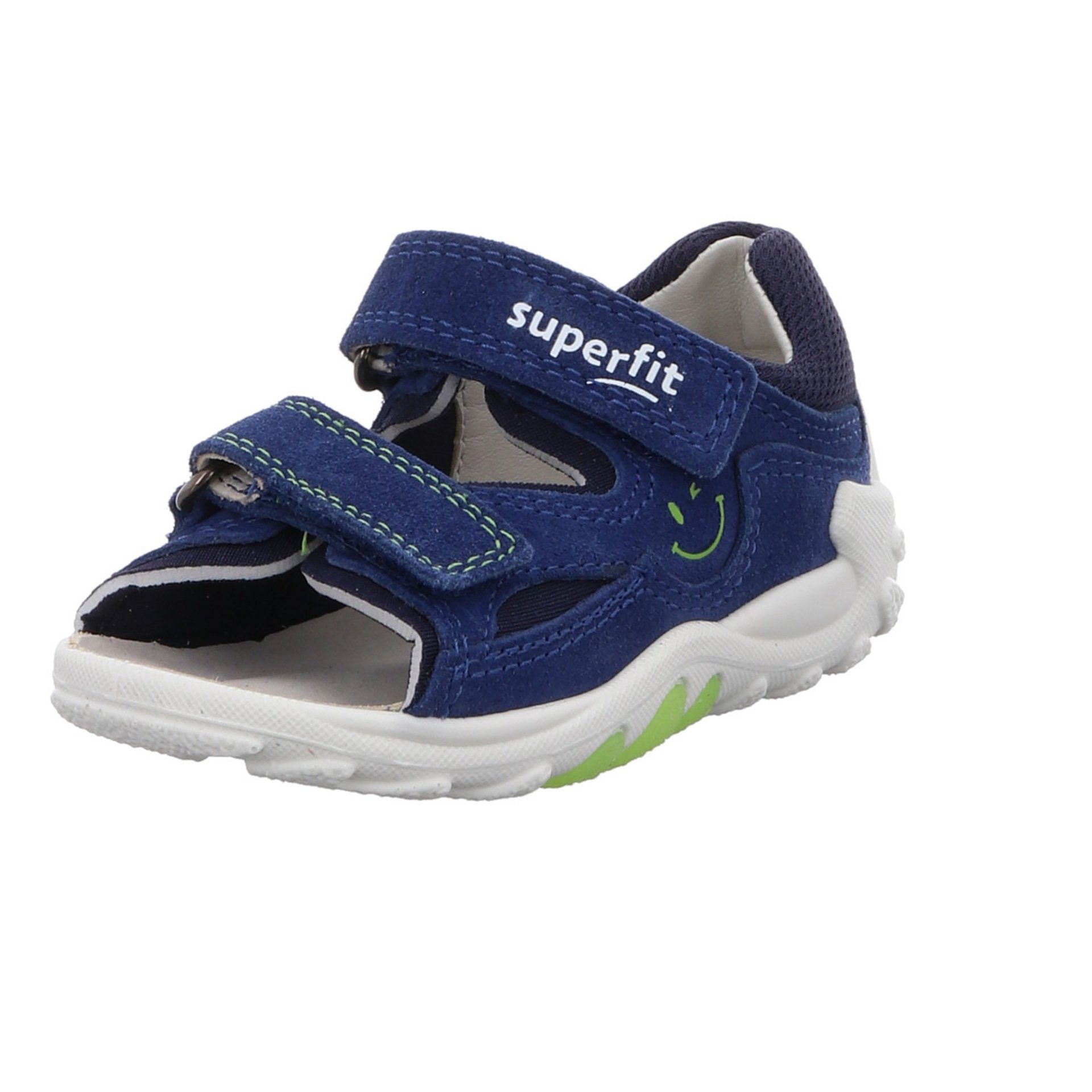Leder-/Textilkombination Flow BLAU/HELLGRÜN Schuhe Sandale Superfit Kinderschuhe Sandale Sandalen Jungen