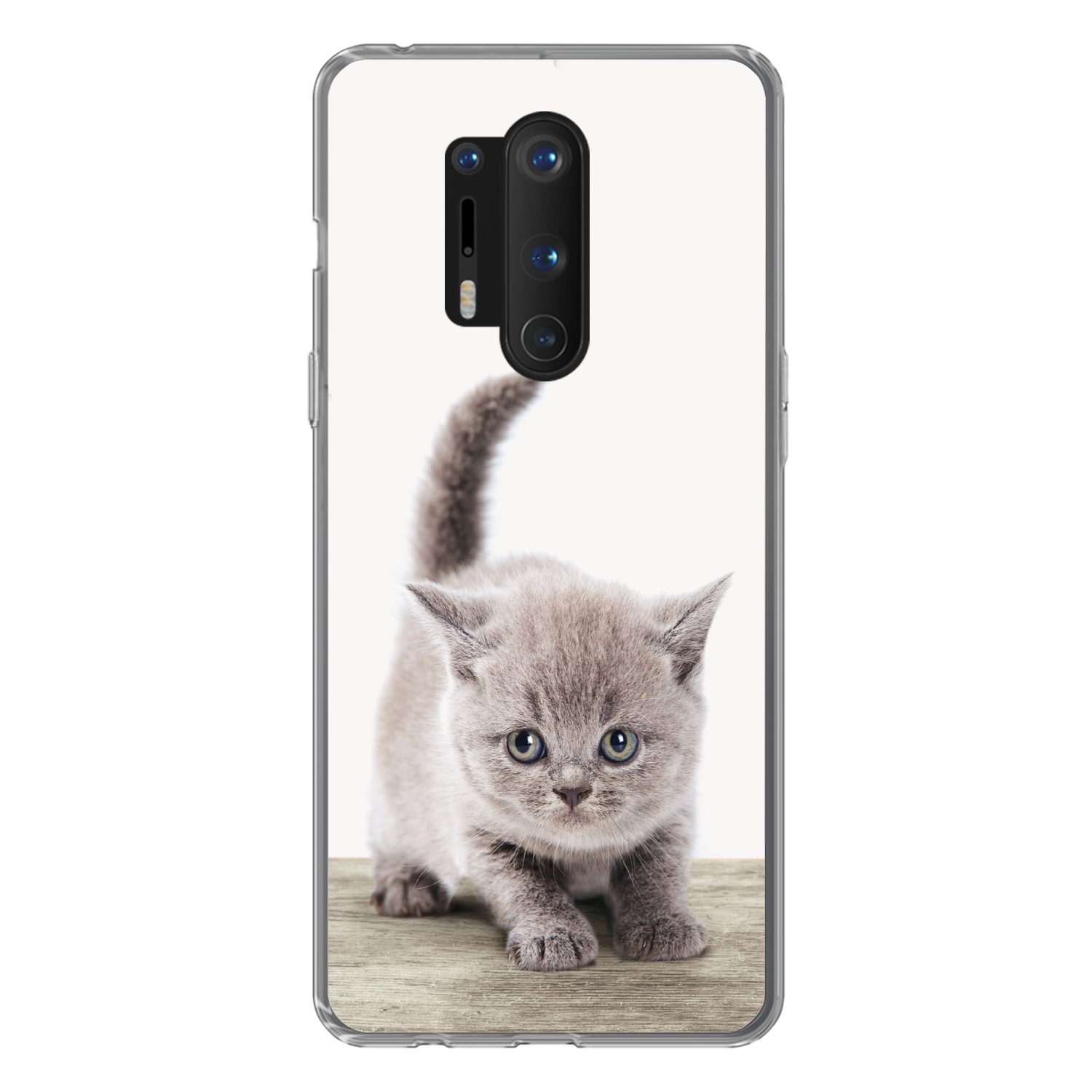 MuchoWow Handyhülle für OnePlus 8 Pro Kätzchen - Katze - Haustiere - Jungen - Kinder - Mäd, Phone Case, Silikon, Schutzhülle Dünn