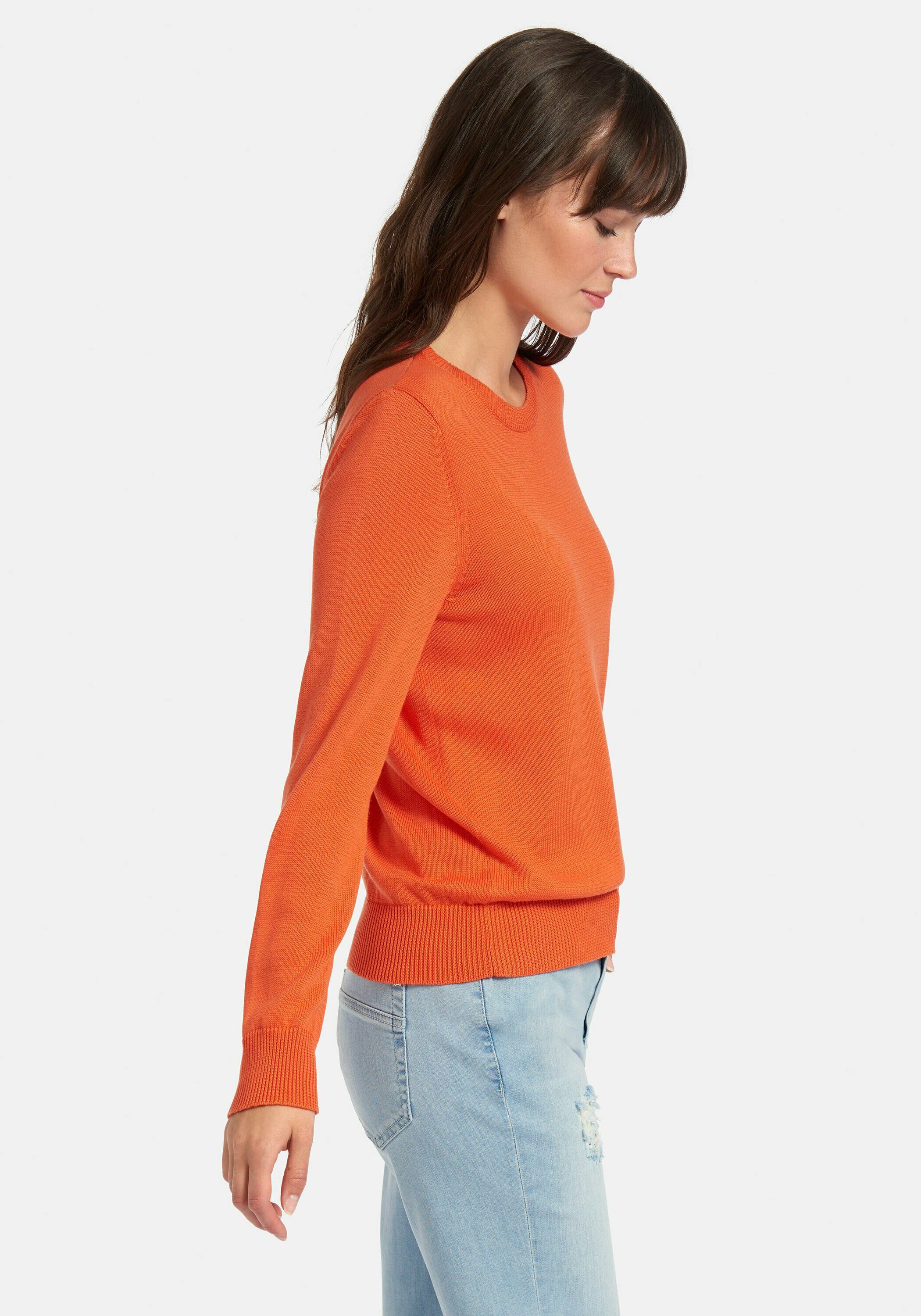 Naht Sweatshirt cotton orange Hahn Dekorative Peter