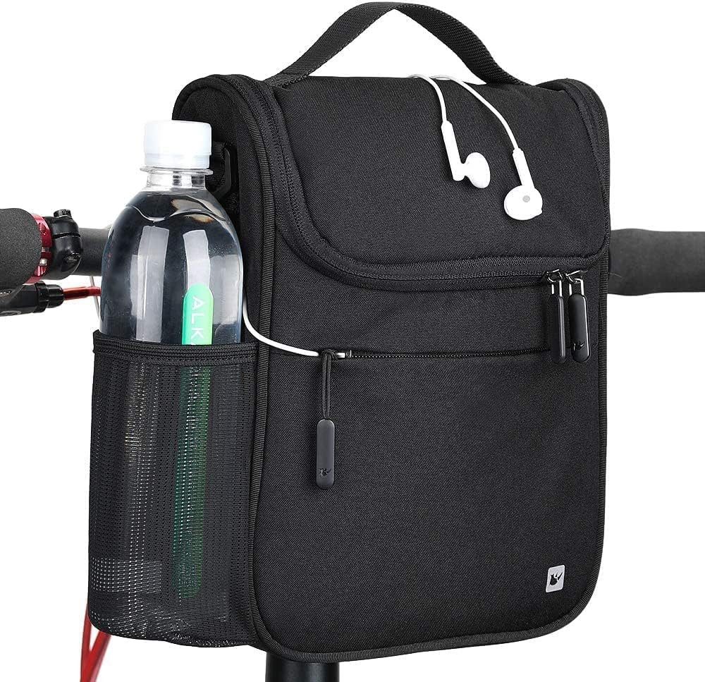 HEYHIPPO Fahrradtasche Fahrrad-Fronttasche, 5 l großes Fassungsvermögen, 19 x 9 x 25 cm, (multifunktionale Vordergrifftasche, Faltrad-Elektro-Fahrradtasche), rutschfester und verschleißfester Befestigungsgurt, Regenschutz
