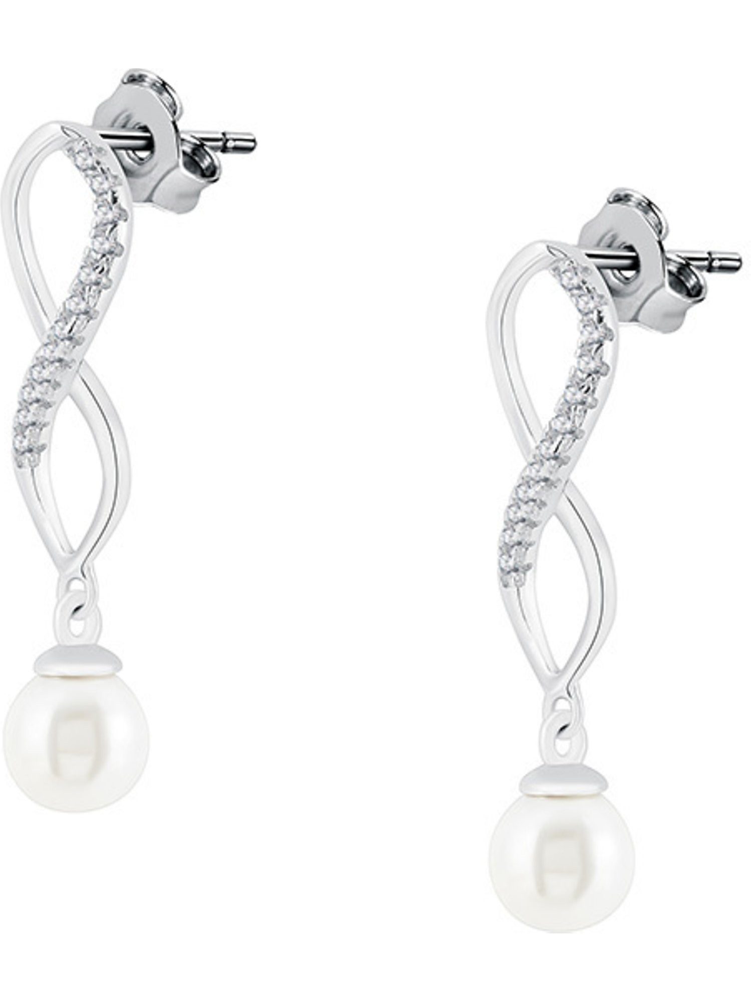 FAVS Paar Серьги FAVS Damen-Ohrhänger 925er Silber 2 Perle